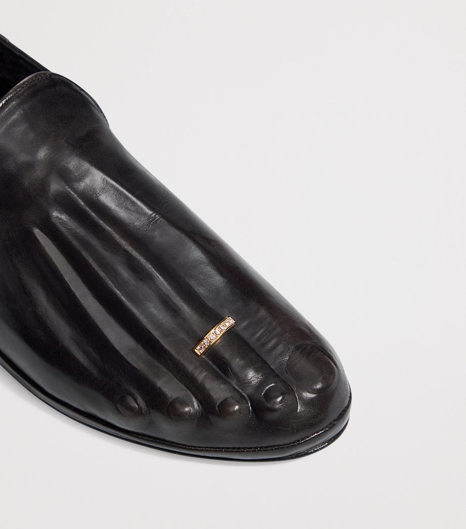 Leather Trompe-l’Oeil Loafers 992 BLACK/GREY Image 6