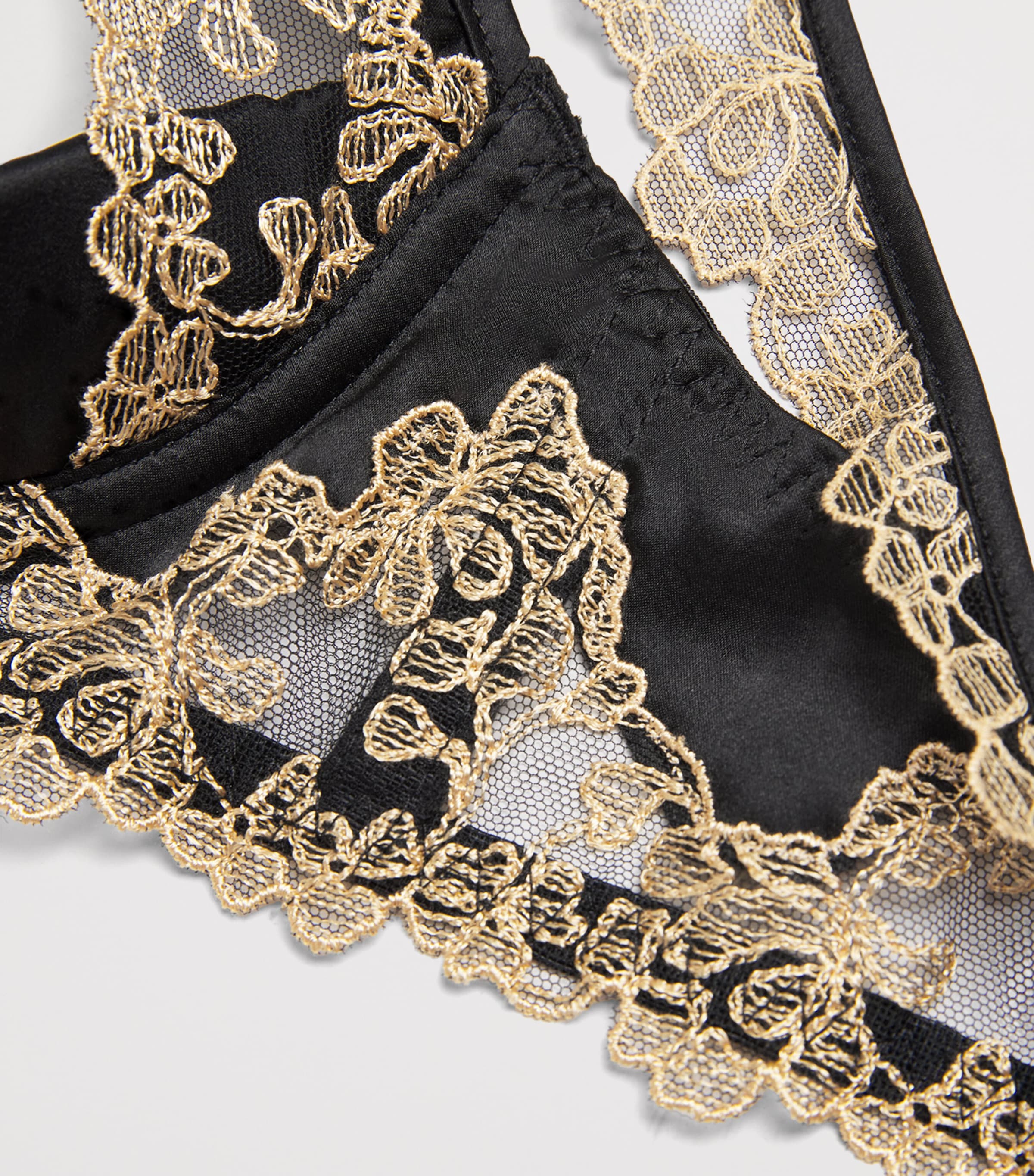 Reina Quarter-Cup Bra BLACK & GOLD Image 2