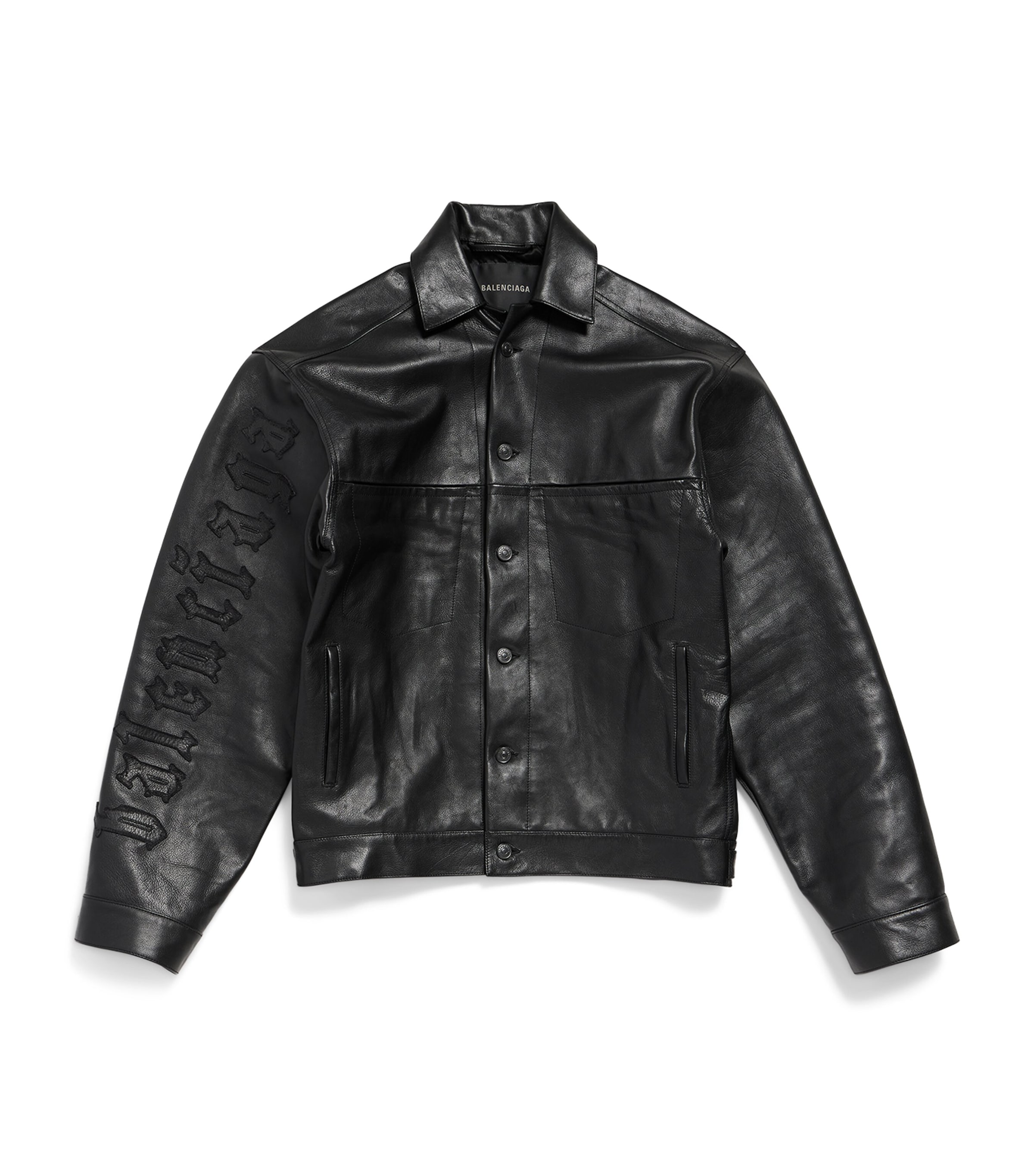 Logo Oversized Leather Jacket 1000 Image 1