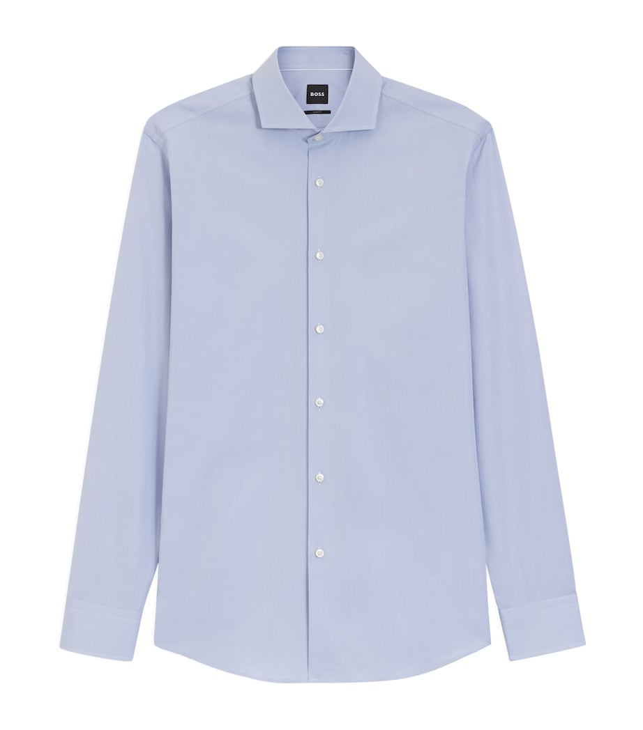 BOSS Mens Cotton Slim-Fit Shirt Image 1
