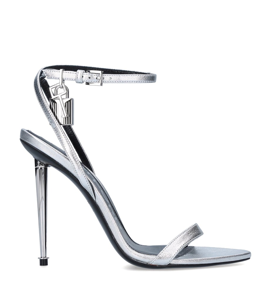 Leather Padlock Sandals 105 SILVER Image 1