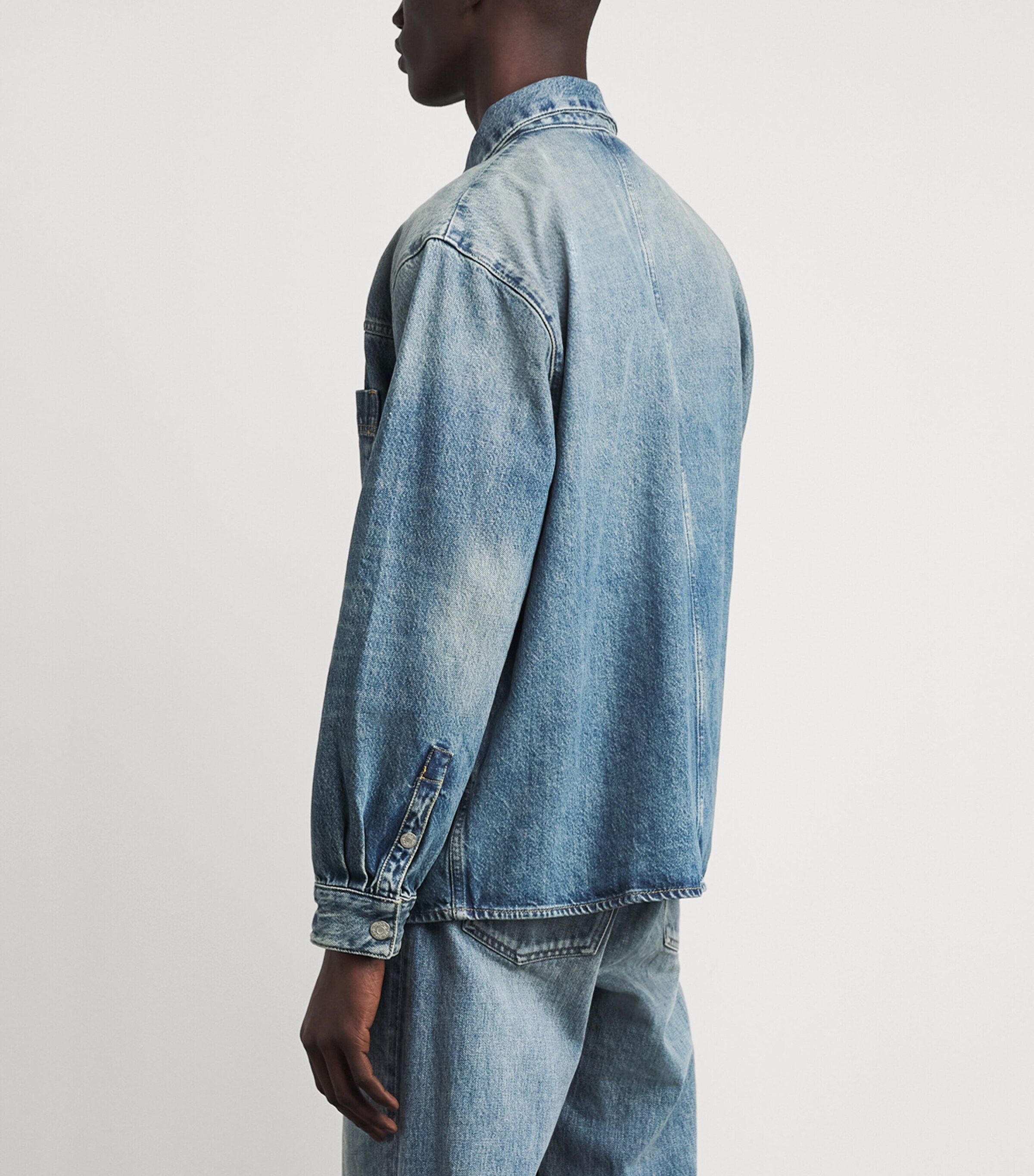 Won Hundred Mens Denim Zayne Shirt Cel Tintet Blue Image 5