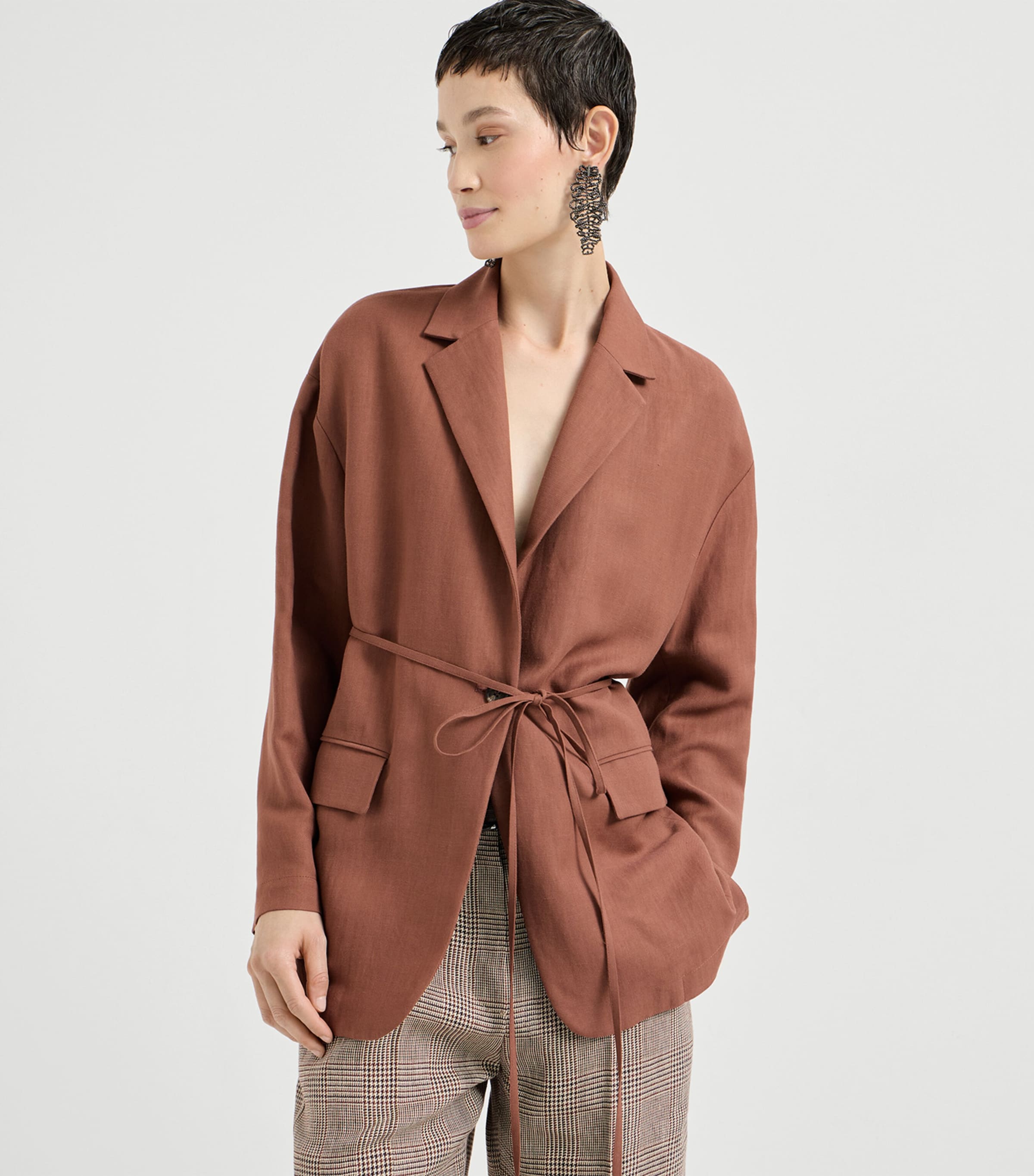 Twill Tie Blazer C4182 Image 3