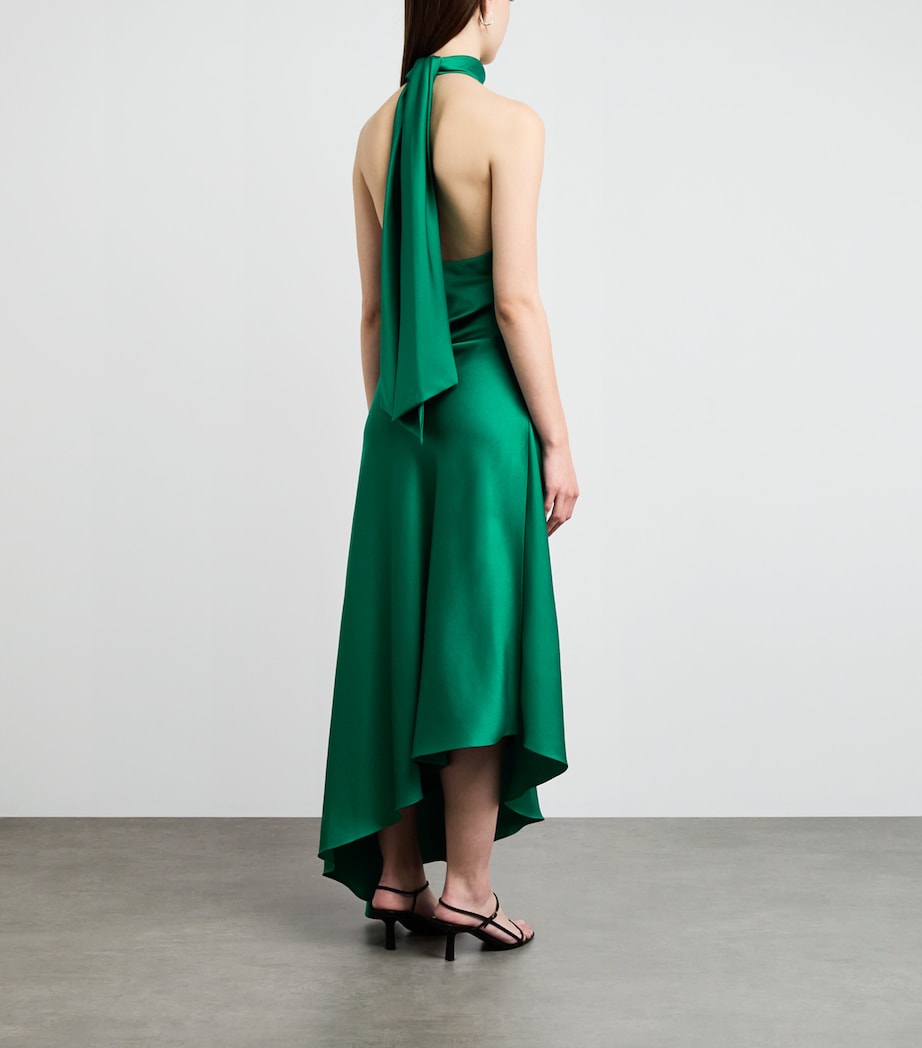 Simkhai Green Satin Monica Midi Dress | Harrods SA Simkhai Green Satin Monica Midi Dress | Harrods SA