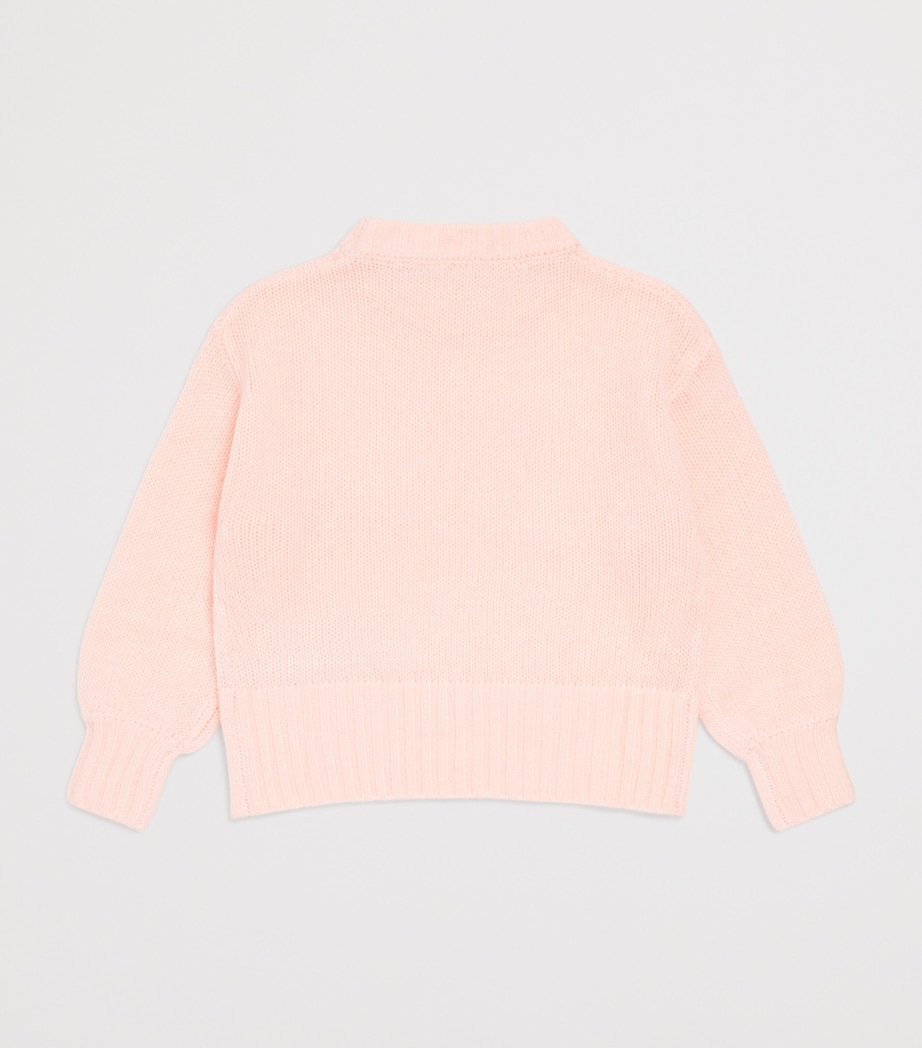 Chloé Kids Wool-Cashmere Logo Sweater (4-14 Years) Pink Image 2