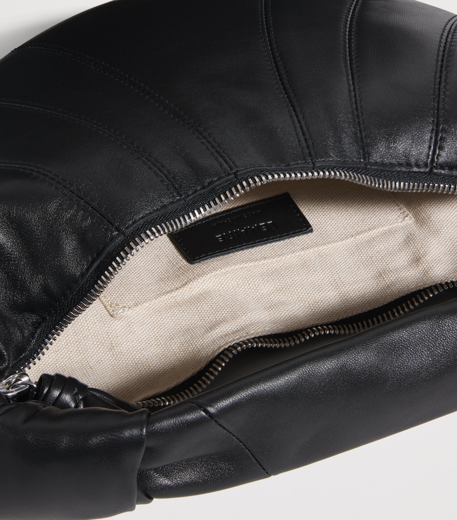 Mini Lambskin Fortune Croissant Shoulder Bag BK999 BLACK Image 6