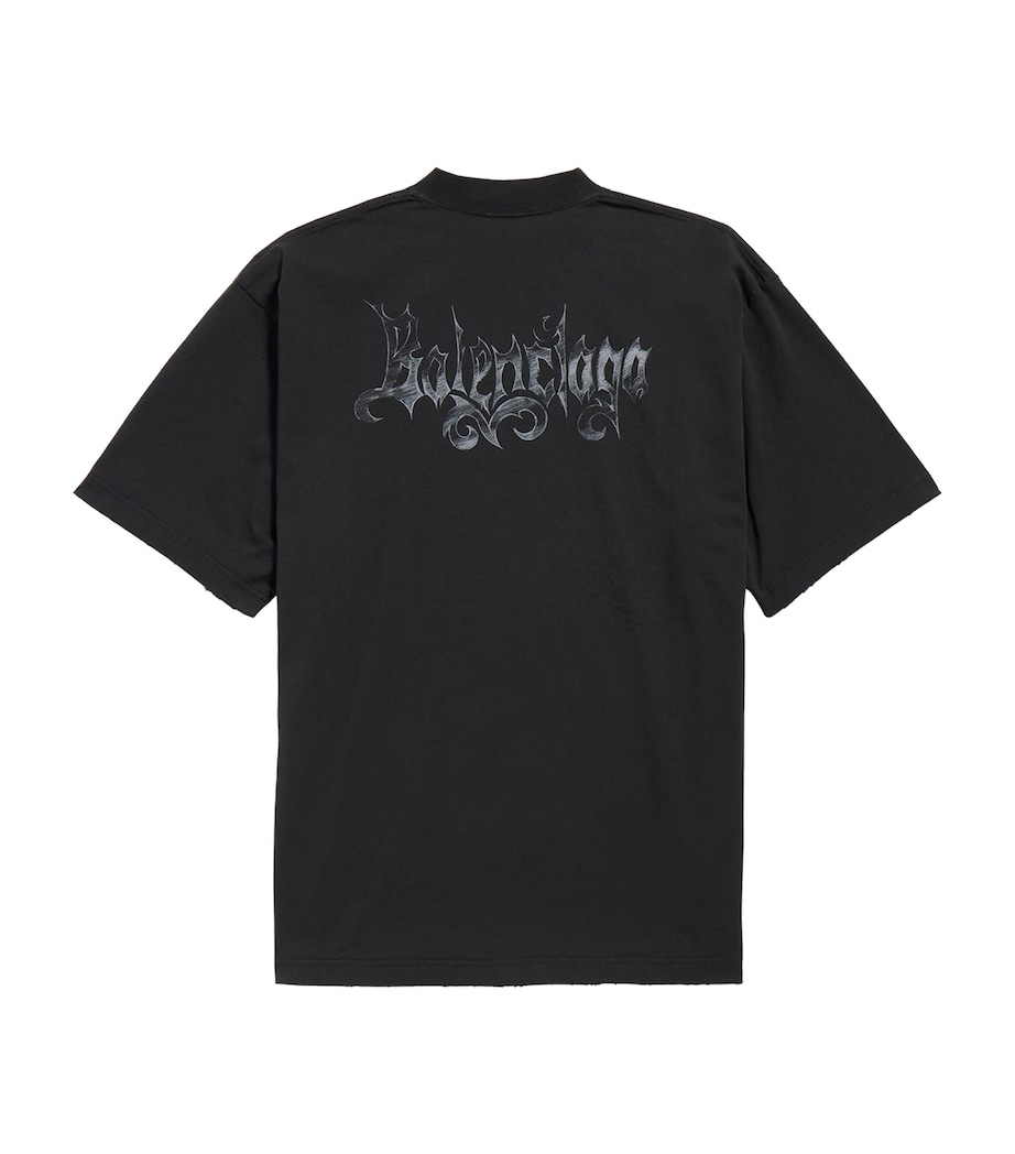 Balenciaga Mens Cotton Sketchy Logo T-Shirt Image 2