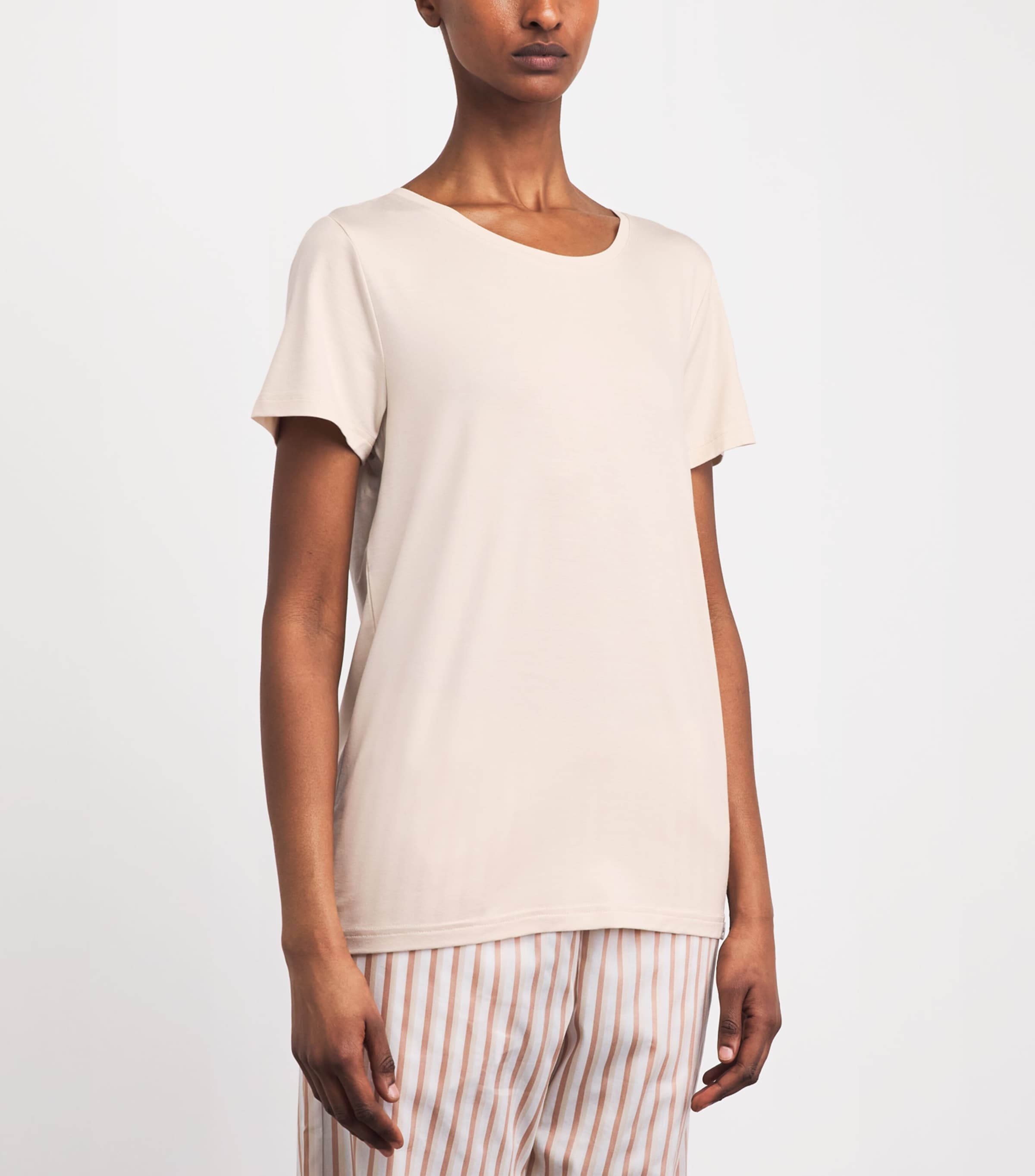 Derek Rose Womens Micro Modal Lara Pyjama Top Cream Image 4