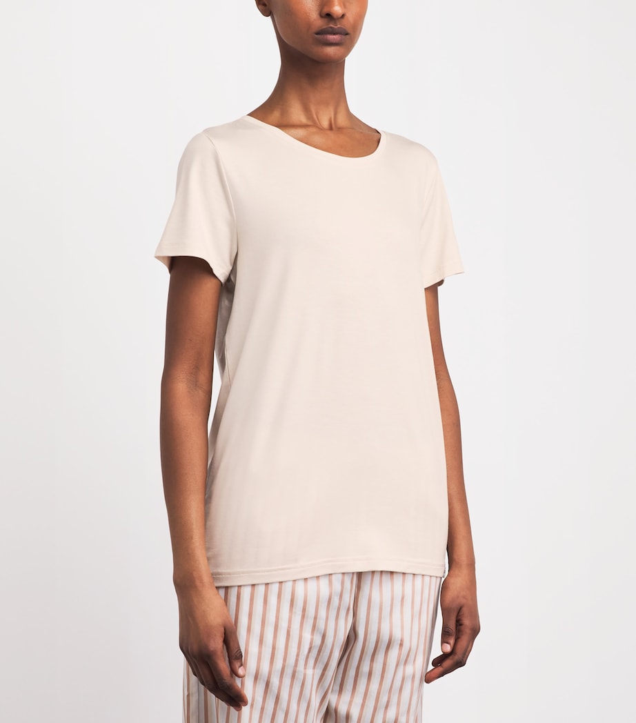 Derek Rose Womens Micro Modal Lara Pyjama Top Cream Image 4