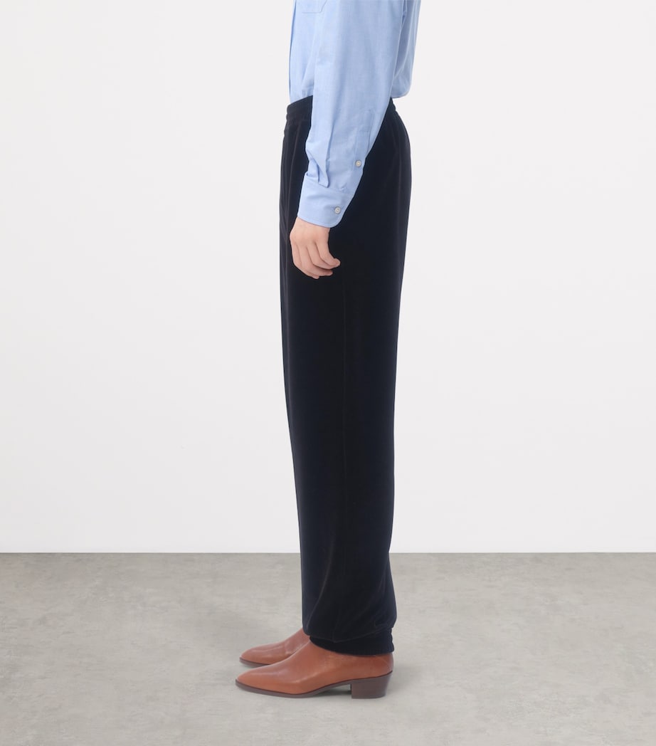 Cotton-Blend Chez Valentino Sweatpants 0NO Image 3