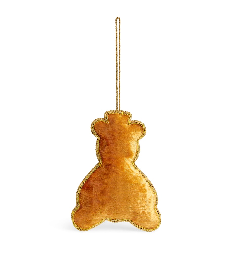 Uniformed Bear Tree Decoration RED/GOLD Image 3