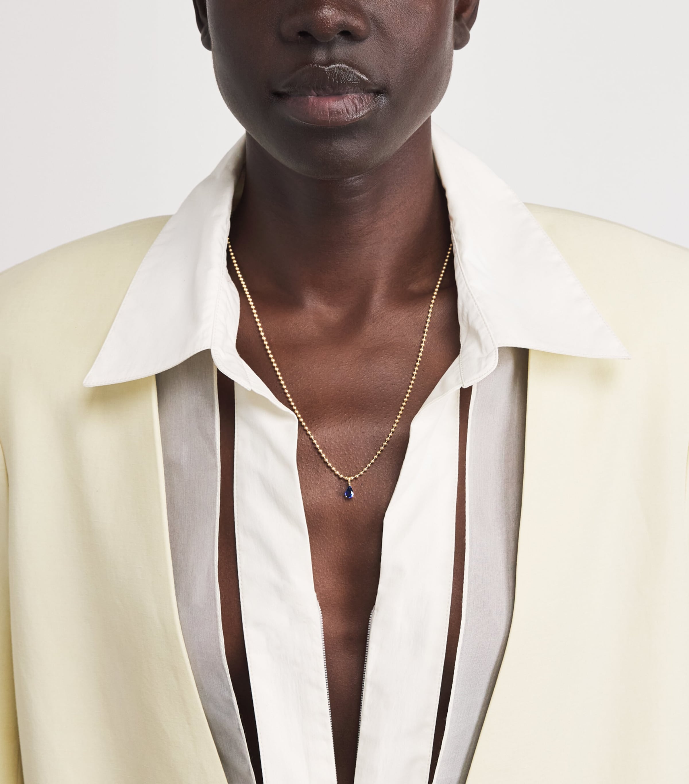 Anita Ko Yellow Gold and Sapphire Pendant Necklace Yellow Gold Image 2