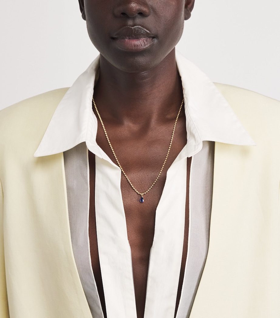 Anita Ko Yellow Gold and Sapphire Pendant Necklace Yellow Gold Image 2