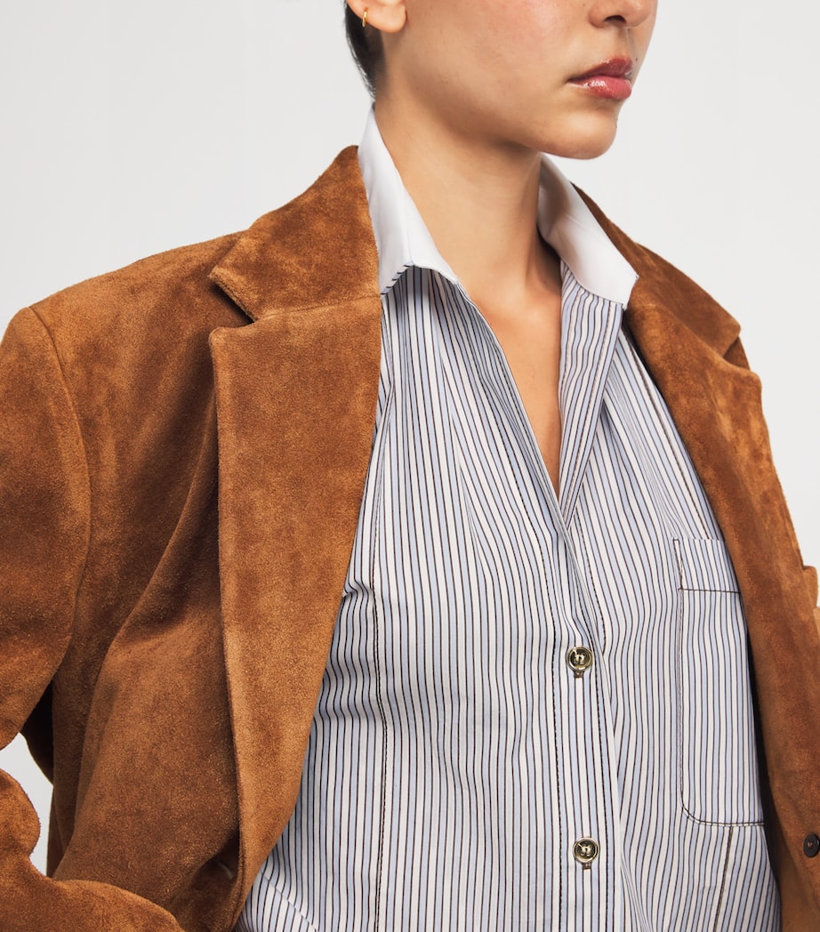 Cotton Stripe Shirt ECRU / BLEU Image 6