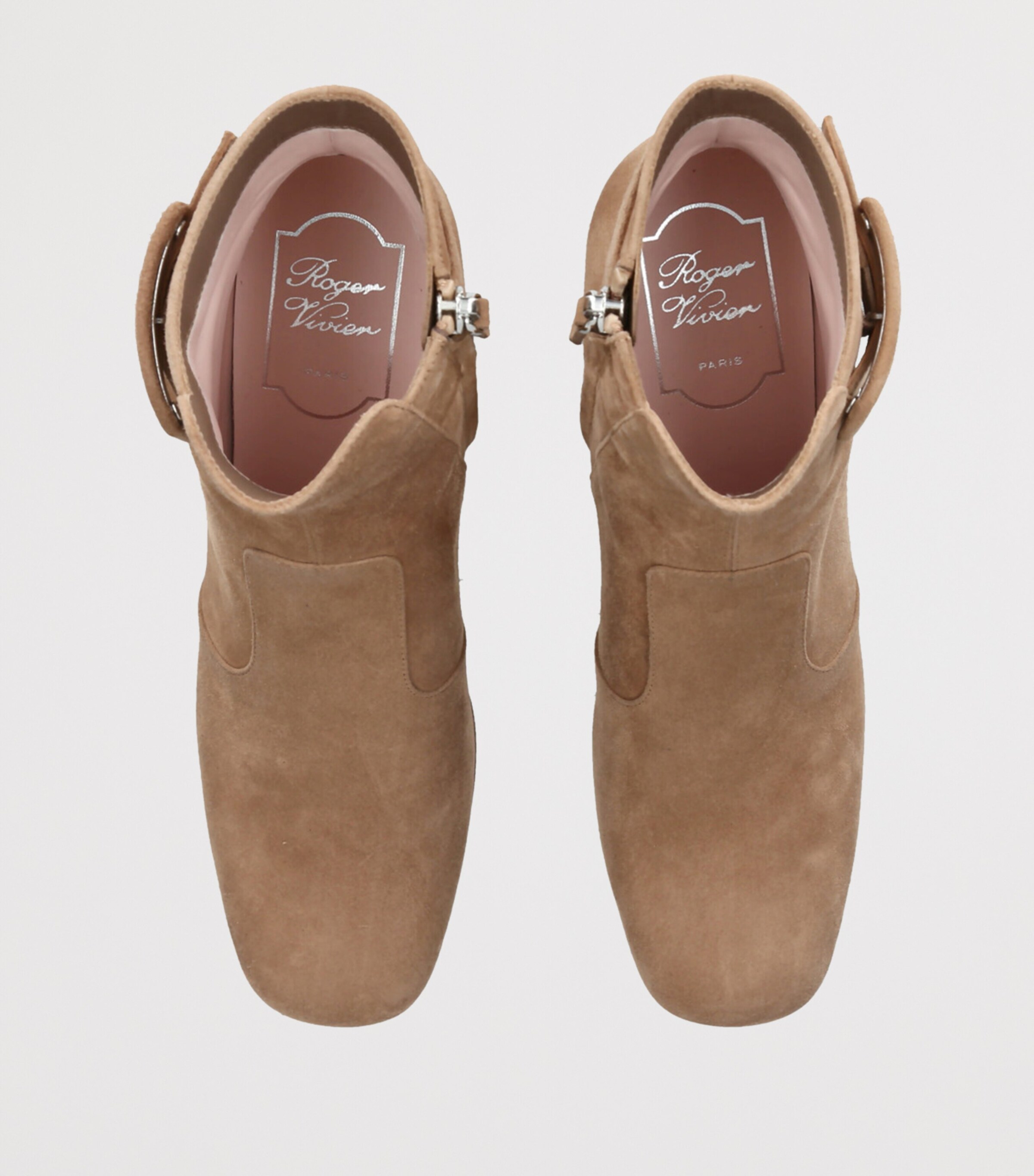 Suede Très Vivier Ankle Boots 45 TAN Image 4