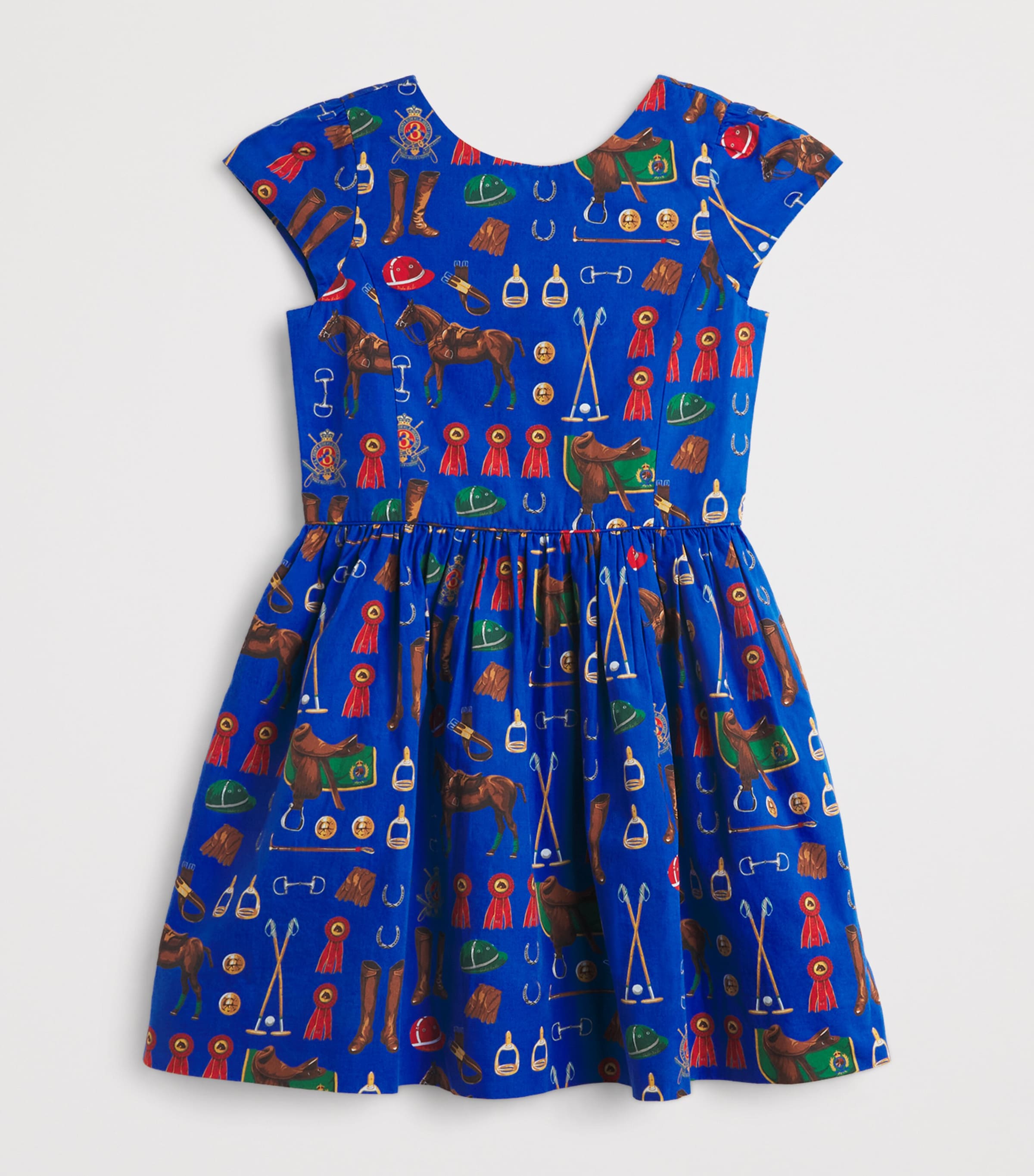 Cotton Poplin Printed Dress (2-7 Years) BLUE MULTI Image 2