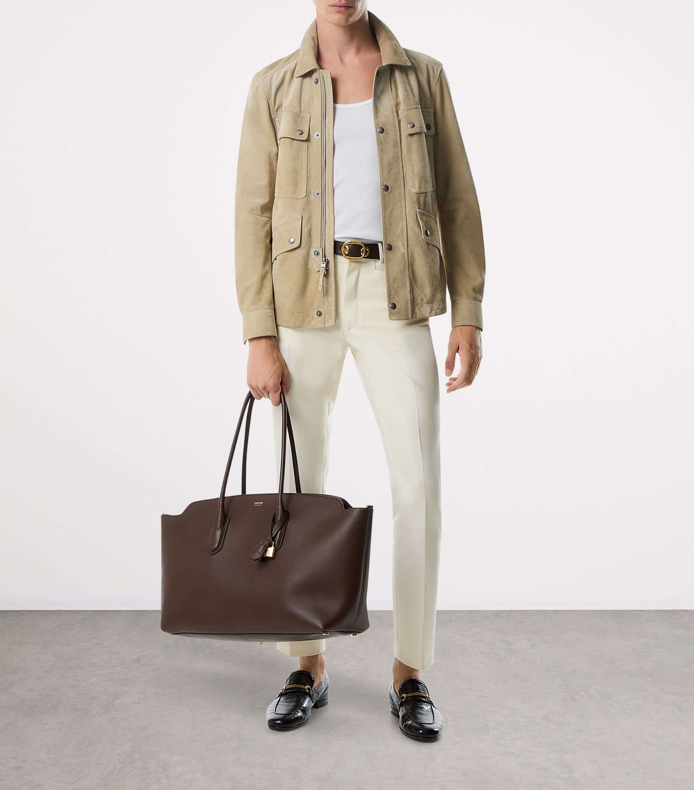 Leather East-West Alexander Tote Bag 1B053 Image 5