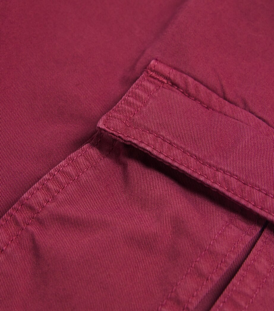 Il Gufo Cotton Cargo Shorts (2-12 Years) Pomegranate Image 3