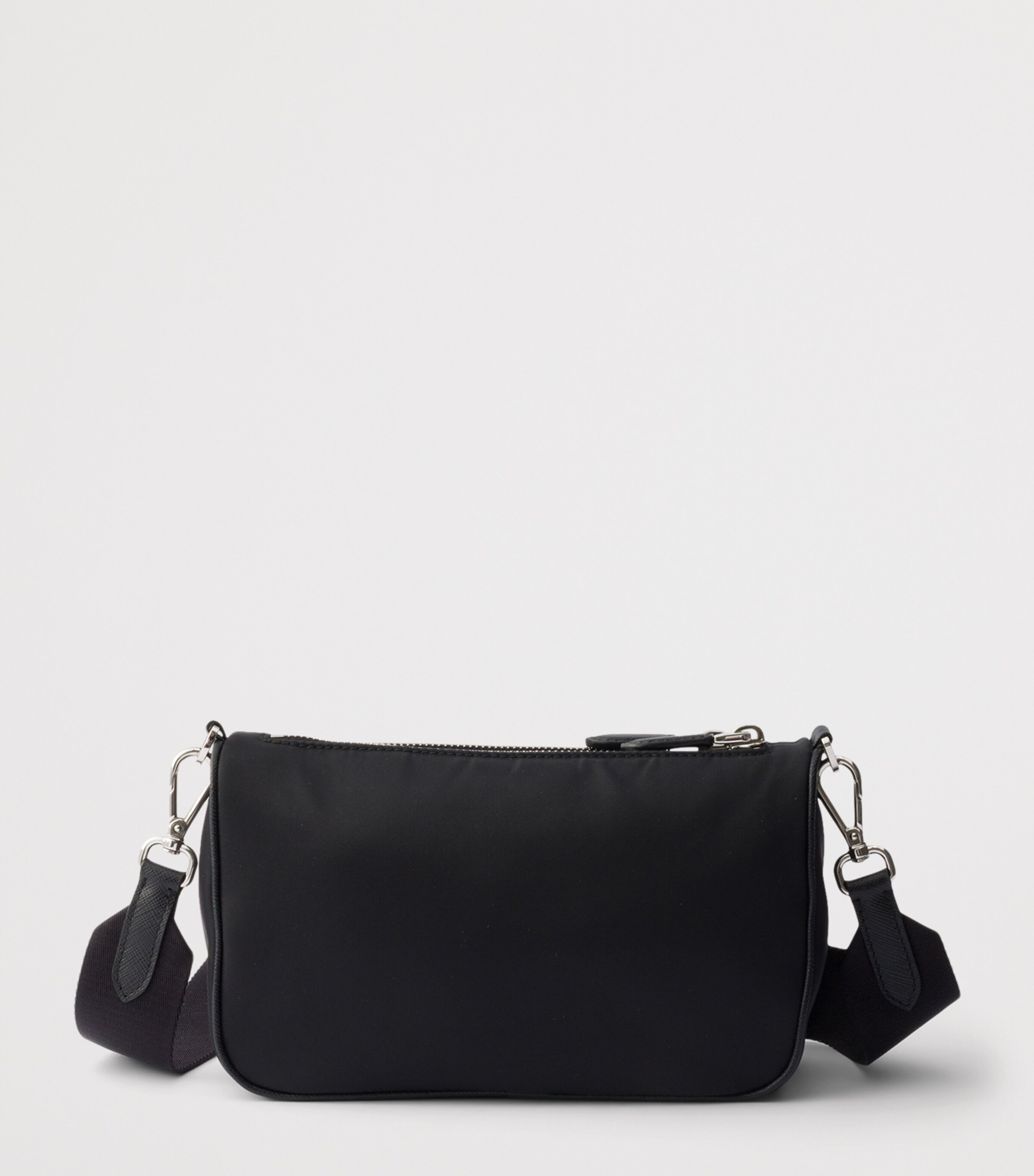 Prada Mini Re-Nylon-Leather Shoulder Bag Black Image 3