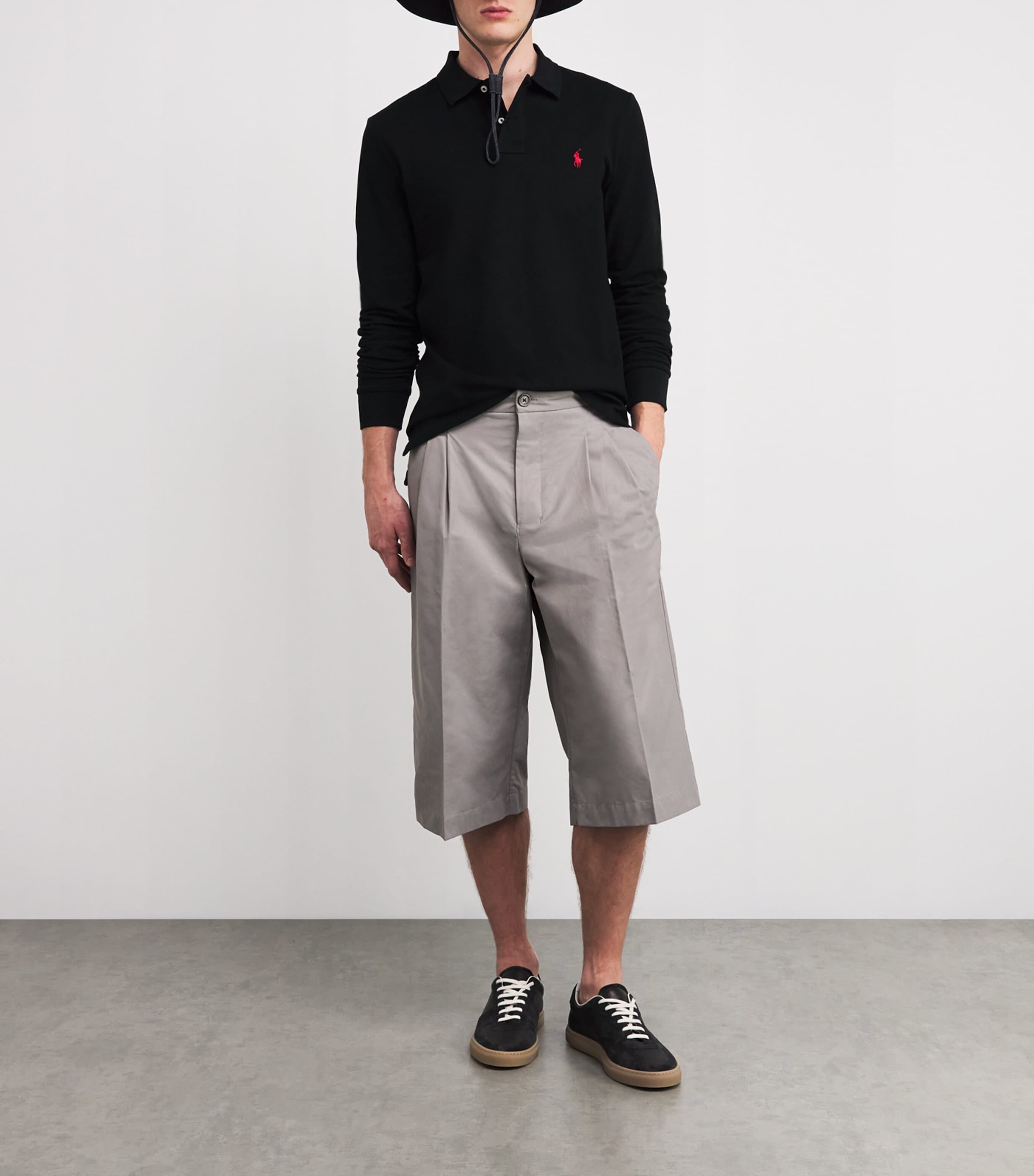 Polo Pony Long-Sleeved Polo Shirt POLO BLACK Image 2