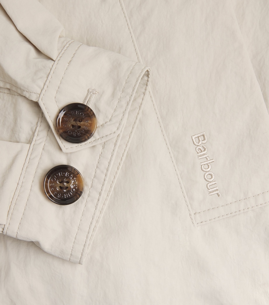 Barbour Womens Showerproof Layla Trench Coat Mist/dress Navy Tart Image 7