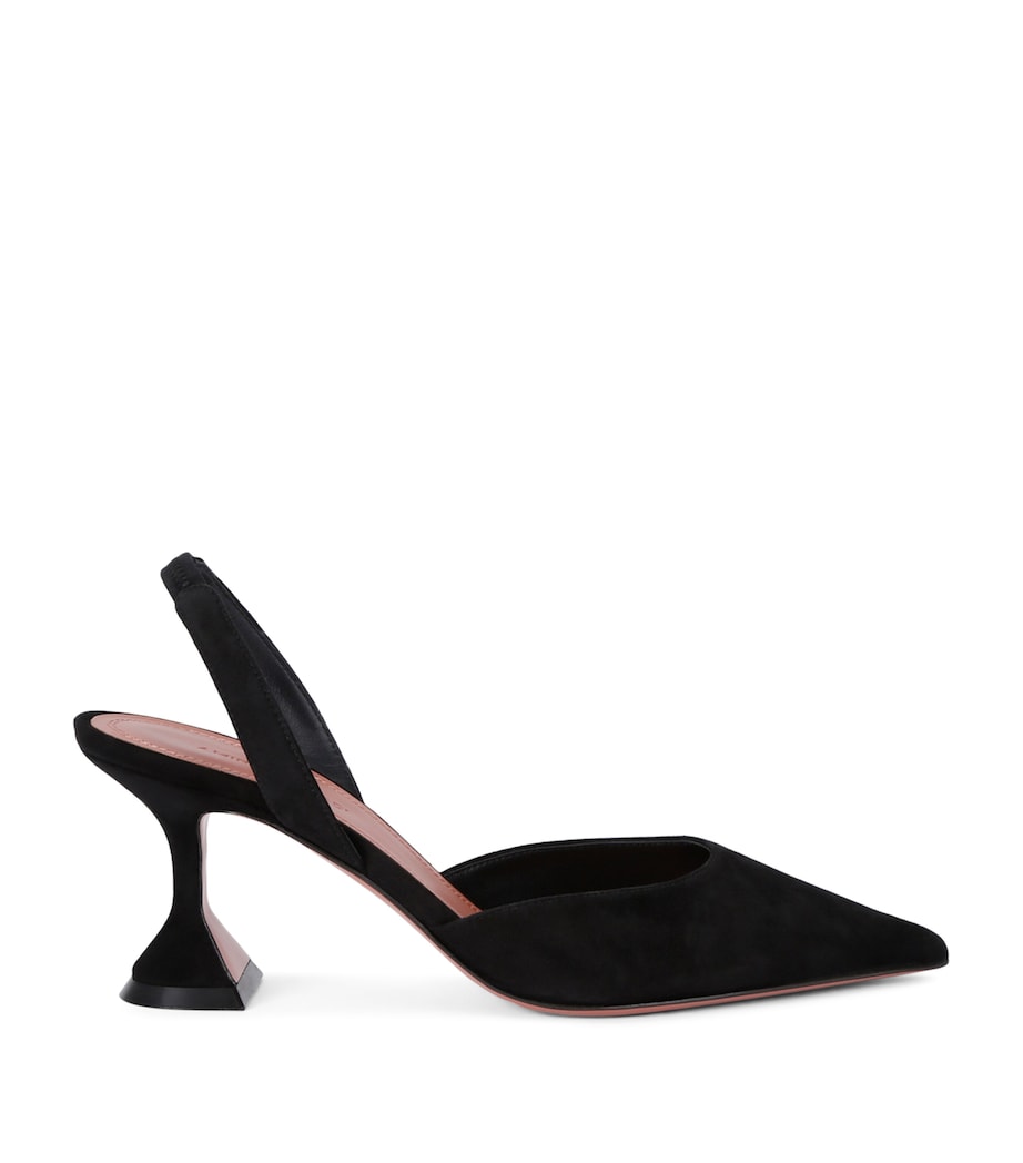 Suede Holli Slingback Pumps 70 BLACK Image 1