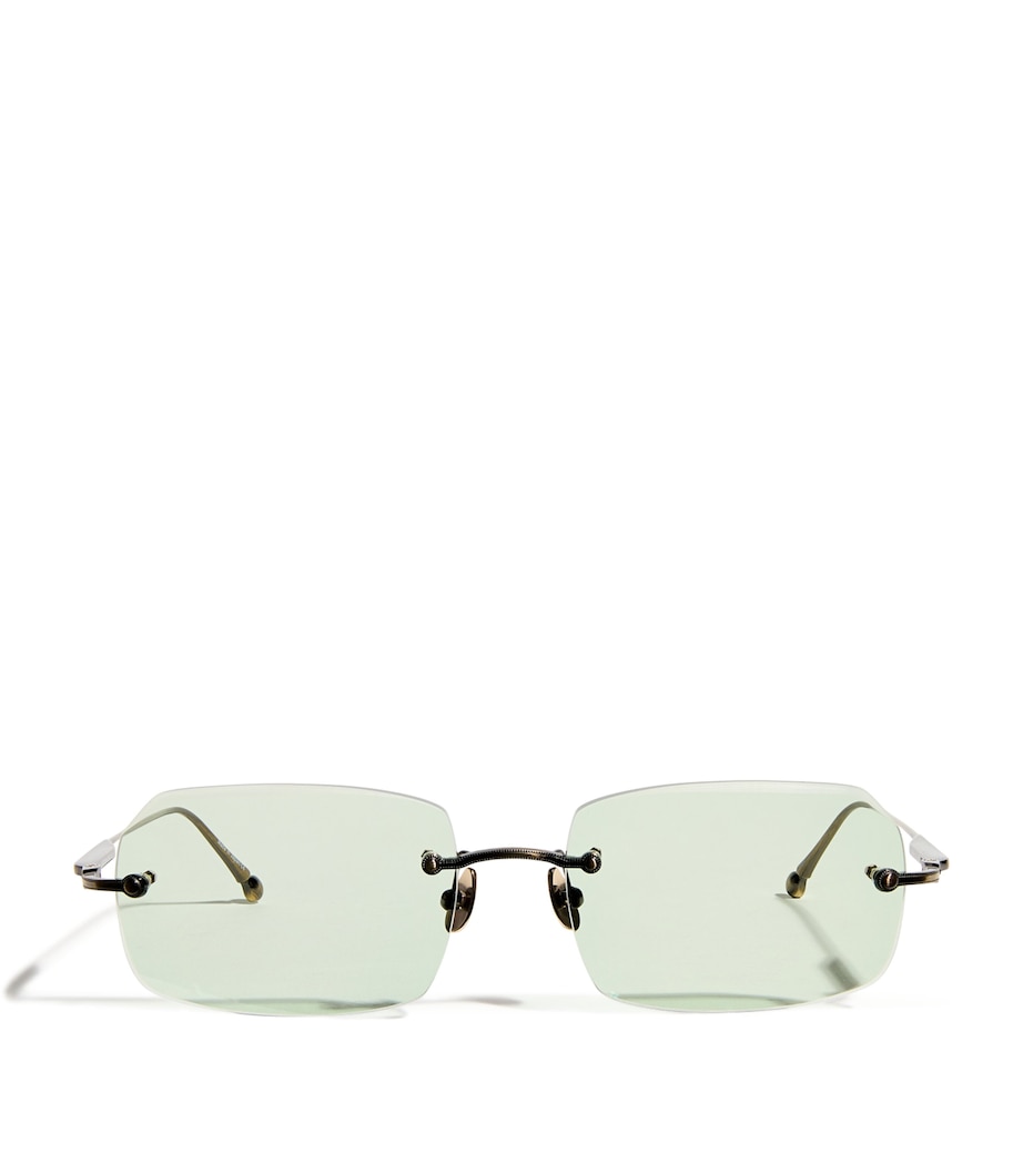 Rectangular Rimless Sunglasses M5004 ANTIQUE GOLD Image 1