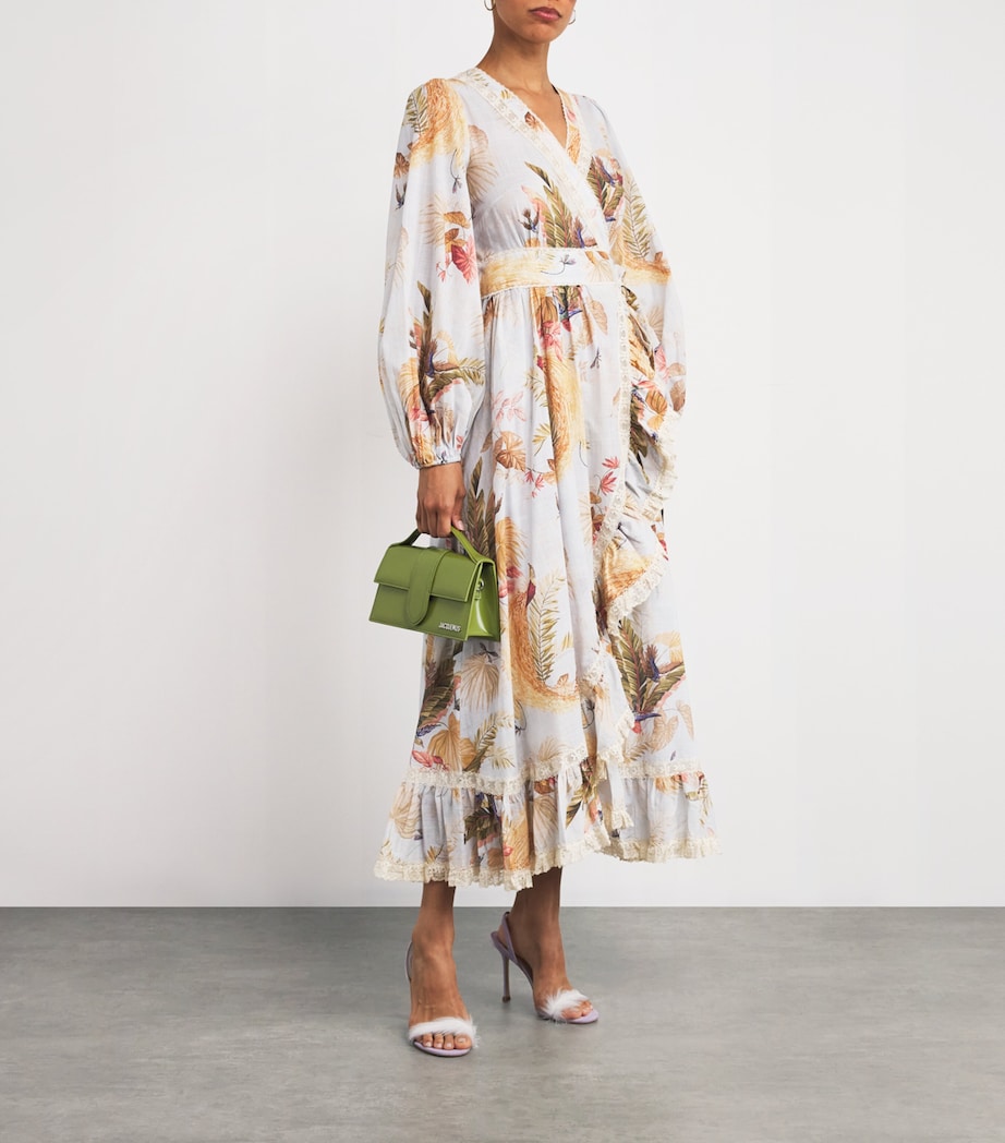 Cotton Palm Ascension Midi Wrap Dress LBPFL Image 2