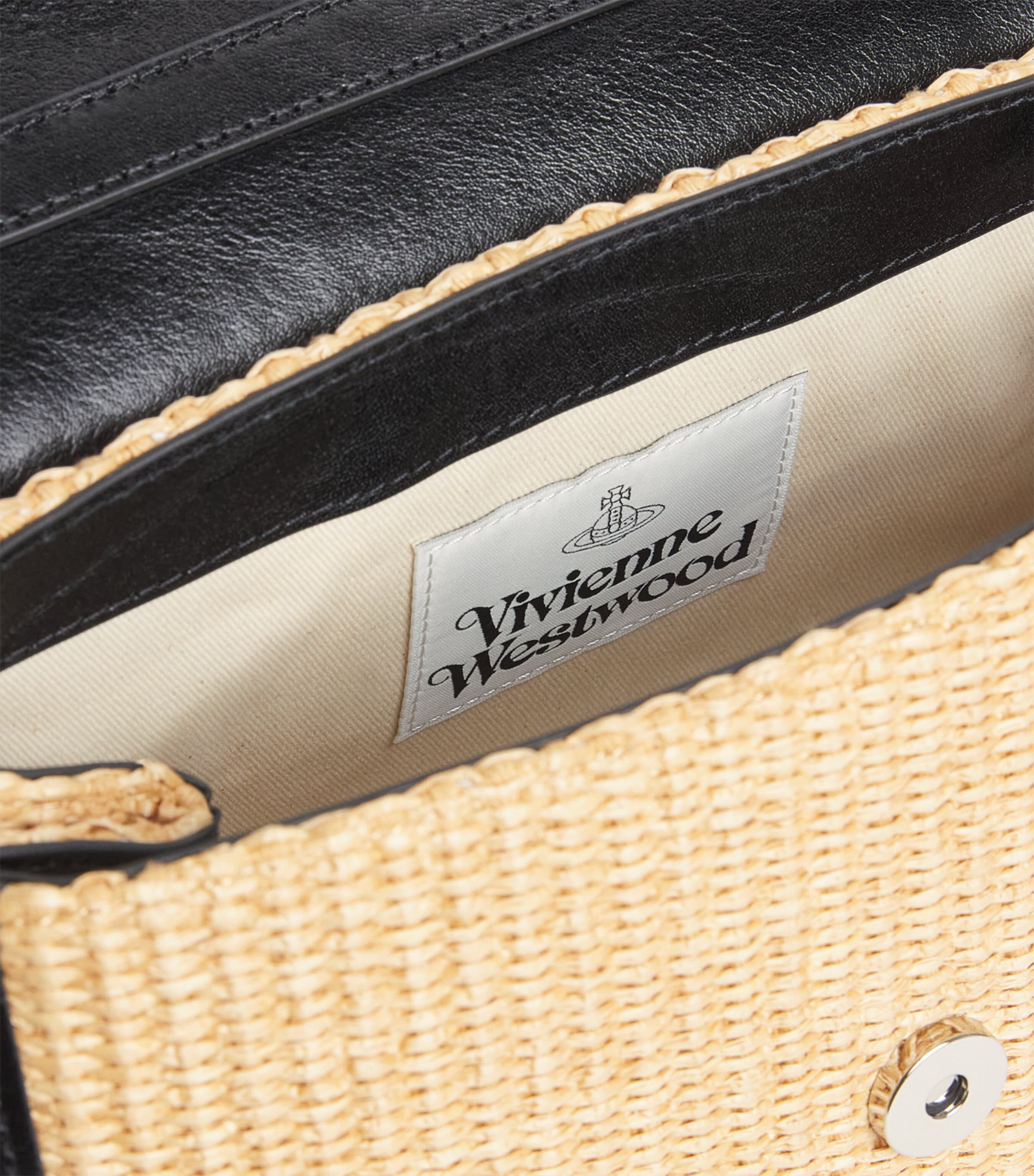 Vivienne Westwood Medium Raffia Hazel Shoulder Bag Natural Image 5