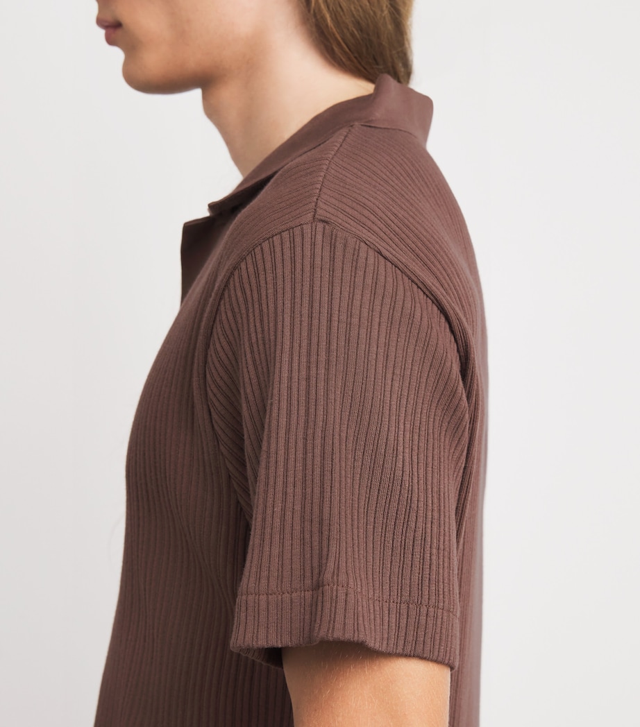 Organic Cotton Polo Shirt BROWN Image 6