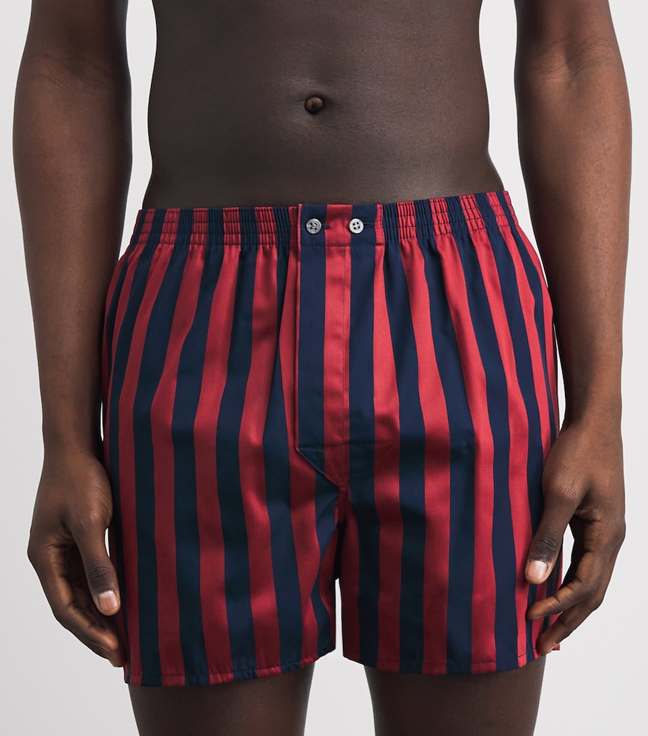 Derek Rose Mens Cotton Stripe Boxer Shorts Image 2