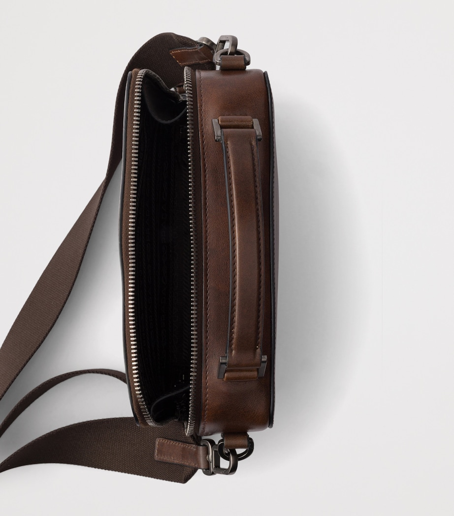 Prada Leather Brique Cross-Body Bag Brown Image 5
