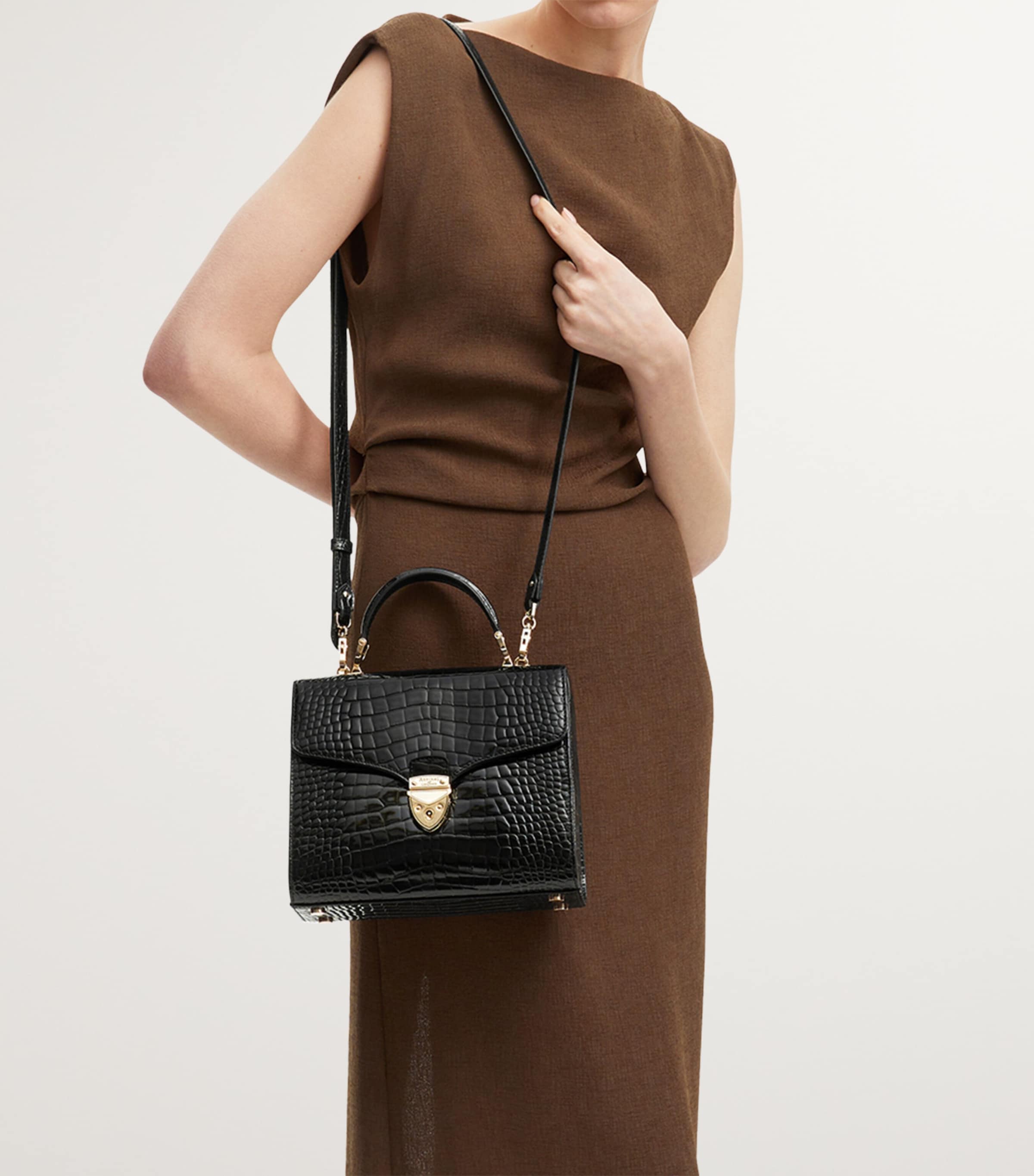Aspinal Of London Mayfair Top-Handle Bag Black Image 7