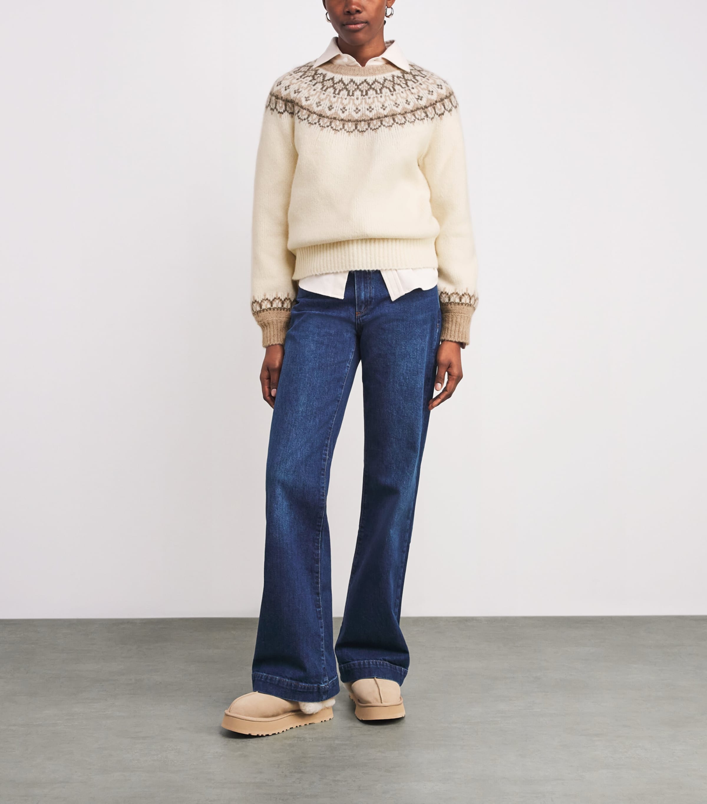 Wool-Blend Misha Sweater IVORY MULTI Image 2