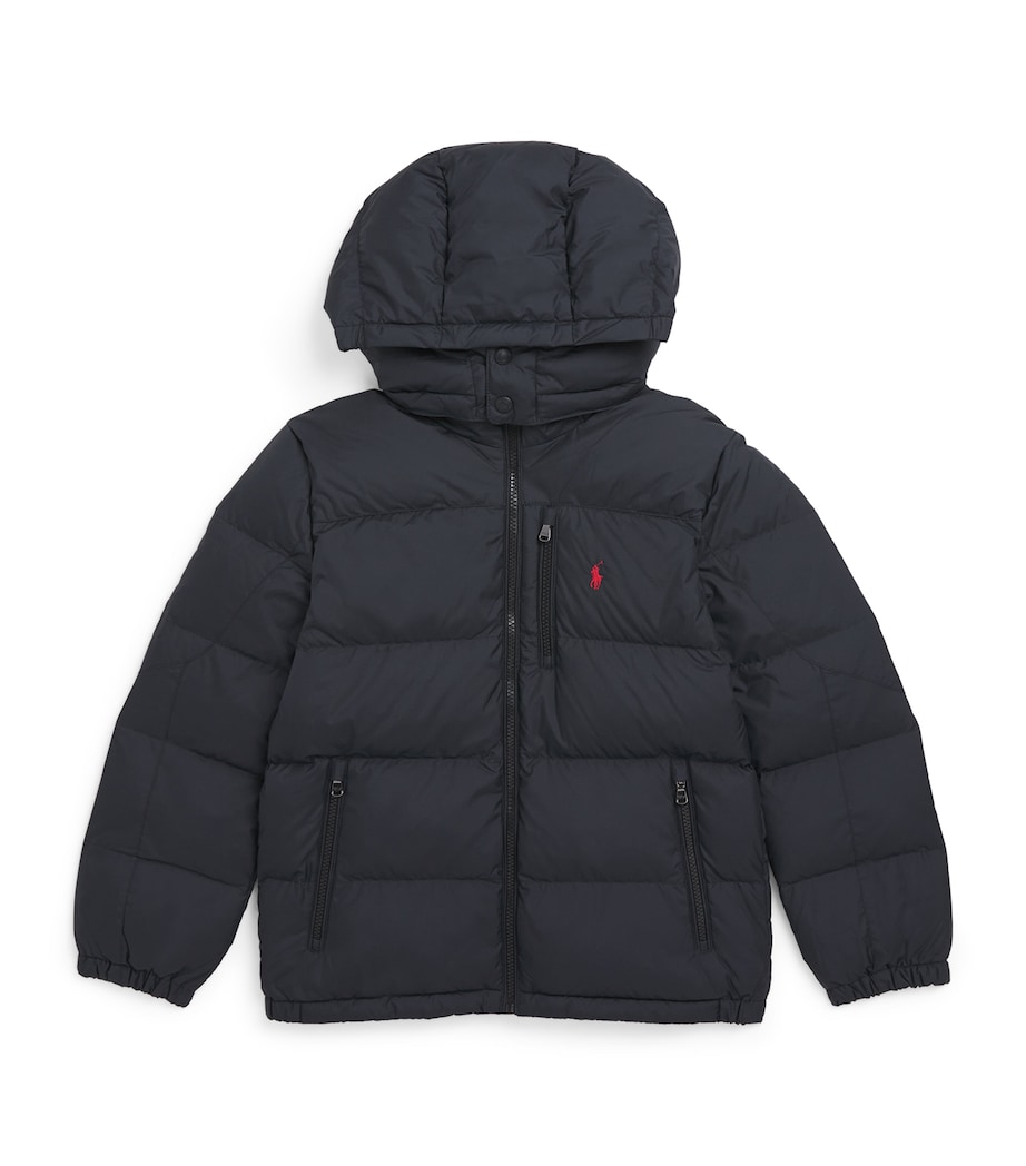 Water-Repellent Down Puffer Jacket (6-14 Years) BLACK Image 1