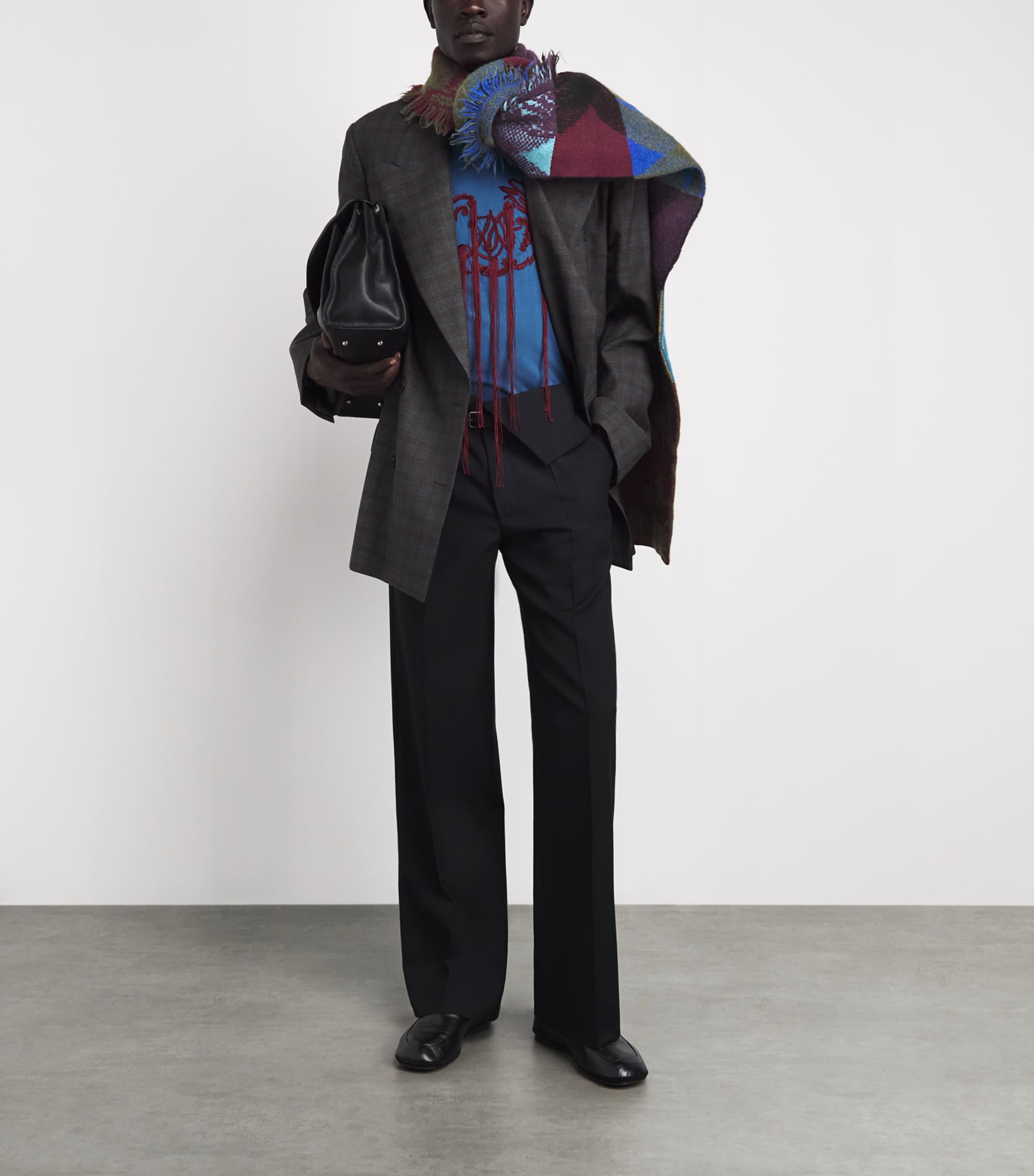 DRIES VAN NOTEN Wool-Blend Patchwork Scarf Image 2