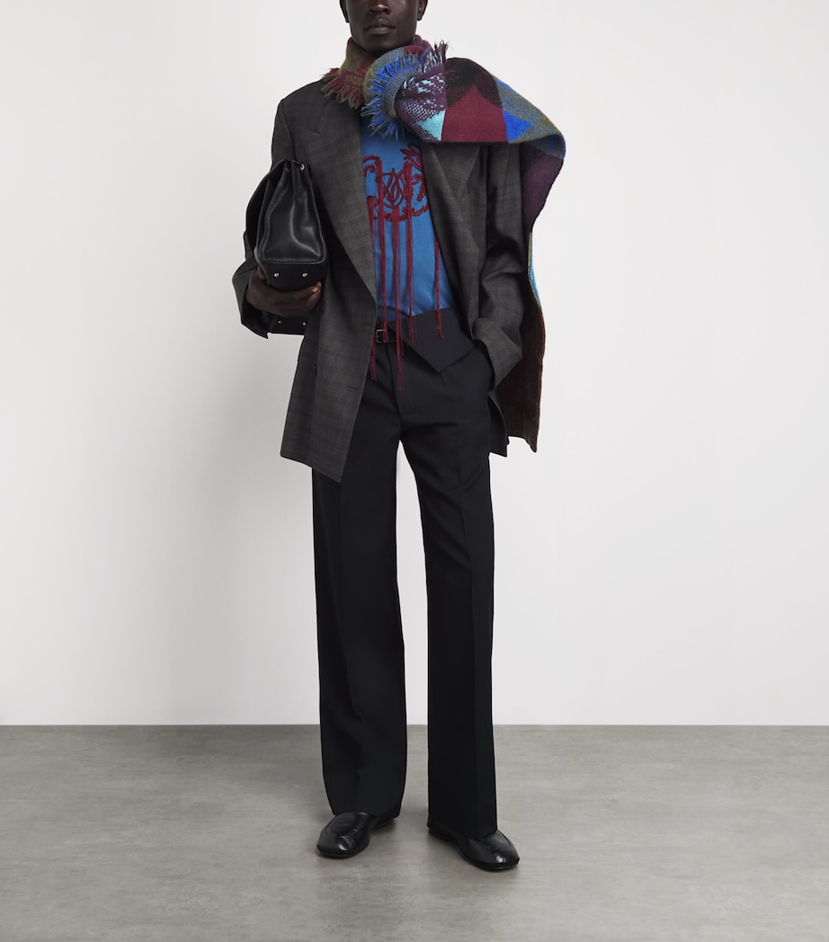 DRIES VAN NOTEN Wool-Blend Patchwork Scarf Image 2