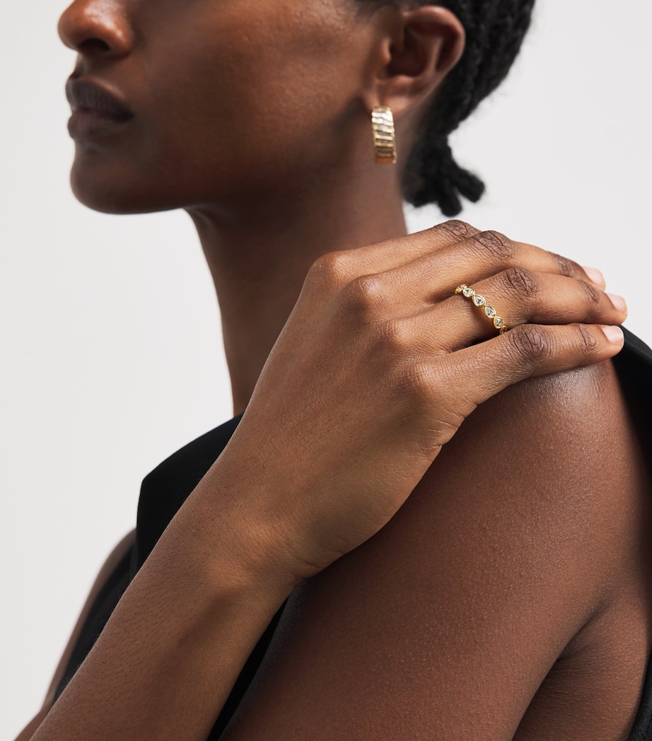 Yellow Gold and Diamond Bezeled Ring YELLOW GOLD Image 5