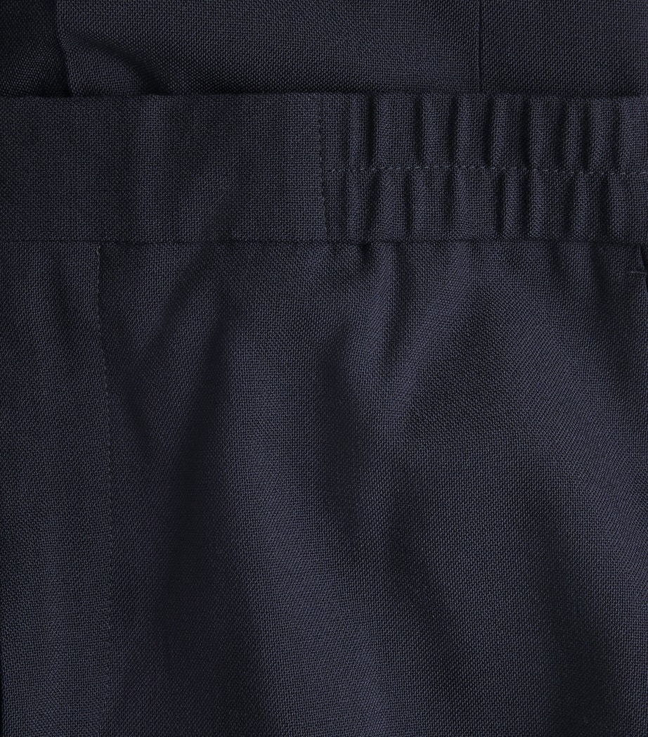 Paul Smith Mens Wool Hopsack Trousers Dark Navy Image 6