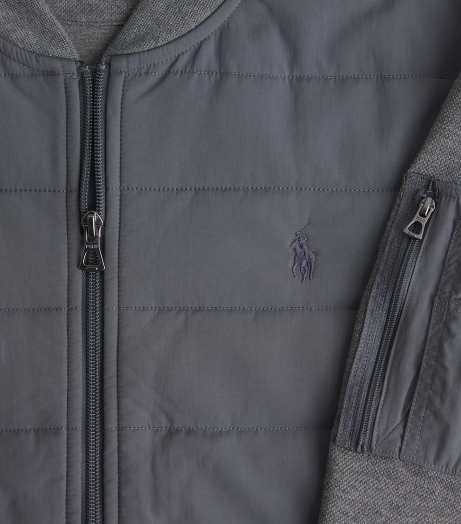 Polo Ralph Lauren Mens Polo Pony Hybrid Bomber Jacket Fortress Heather Image 5