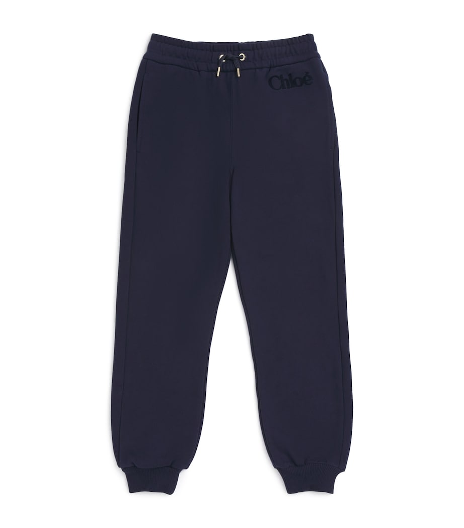 Cotton Logo Sweatpants (6-12 Years) NAVY Image 1