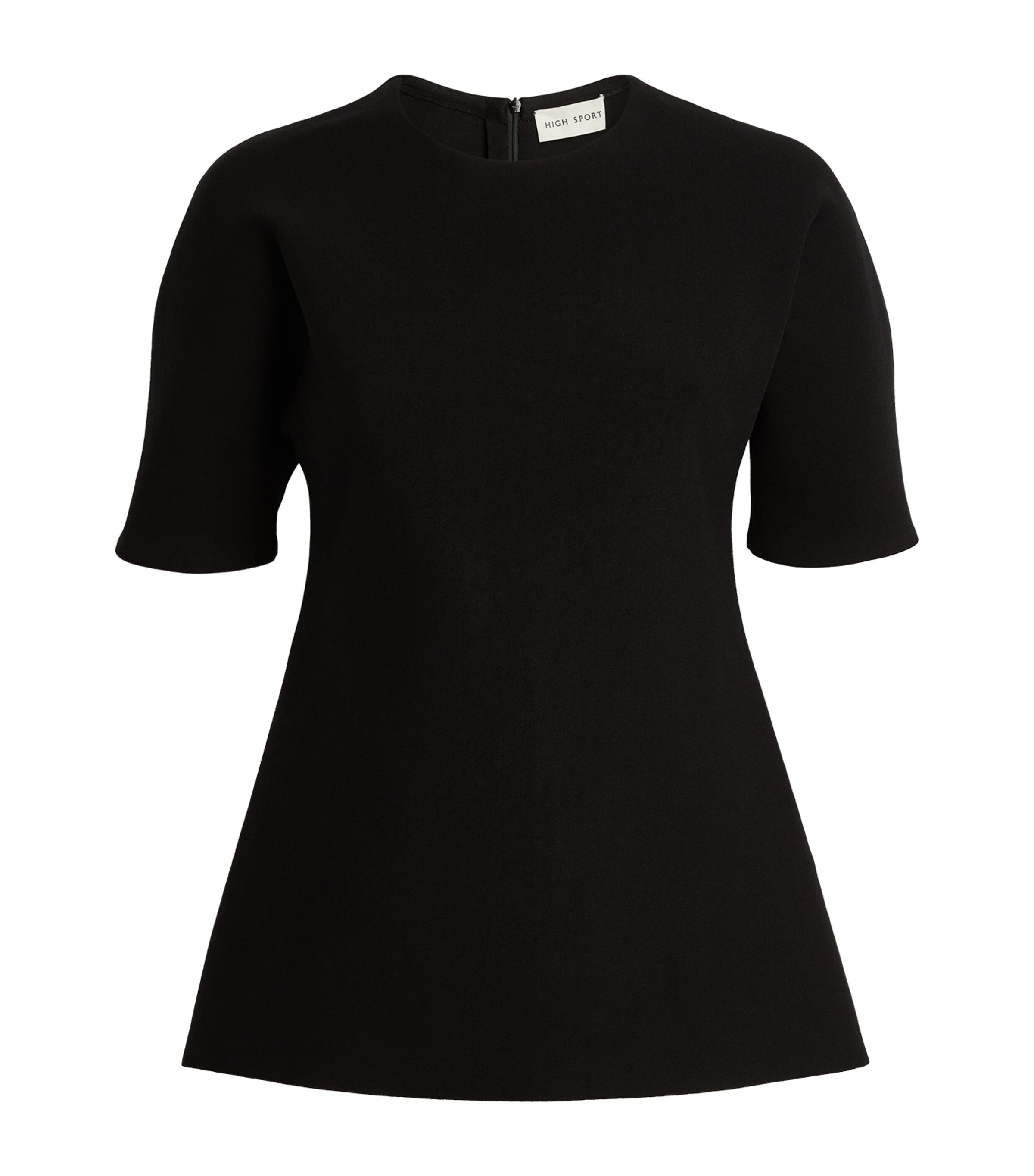 High Sport Knit Bianca Peplum Top In Black