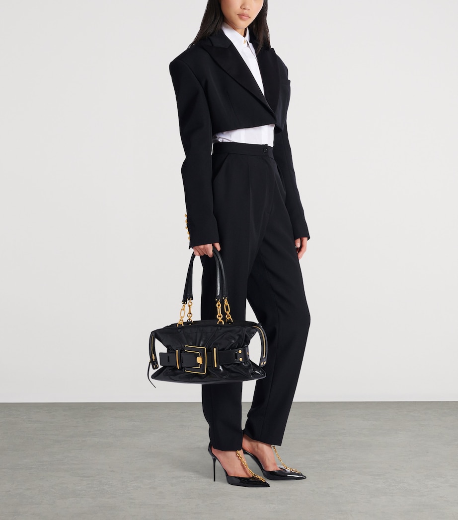 Small Leather Anthem Shoulder Bag 0PA NOIR Image 2