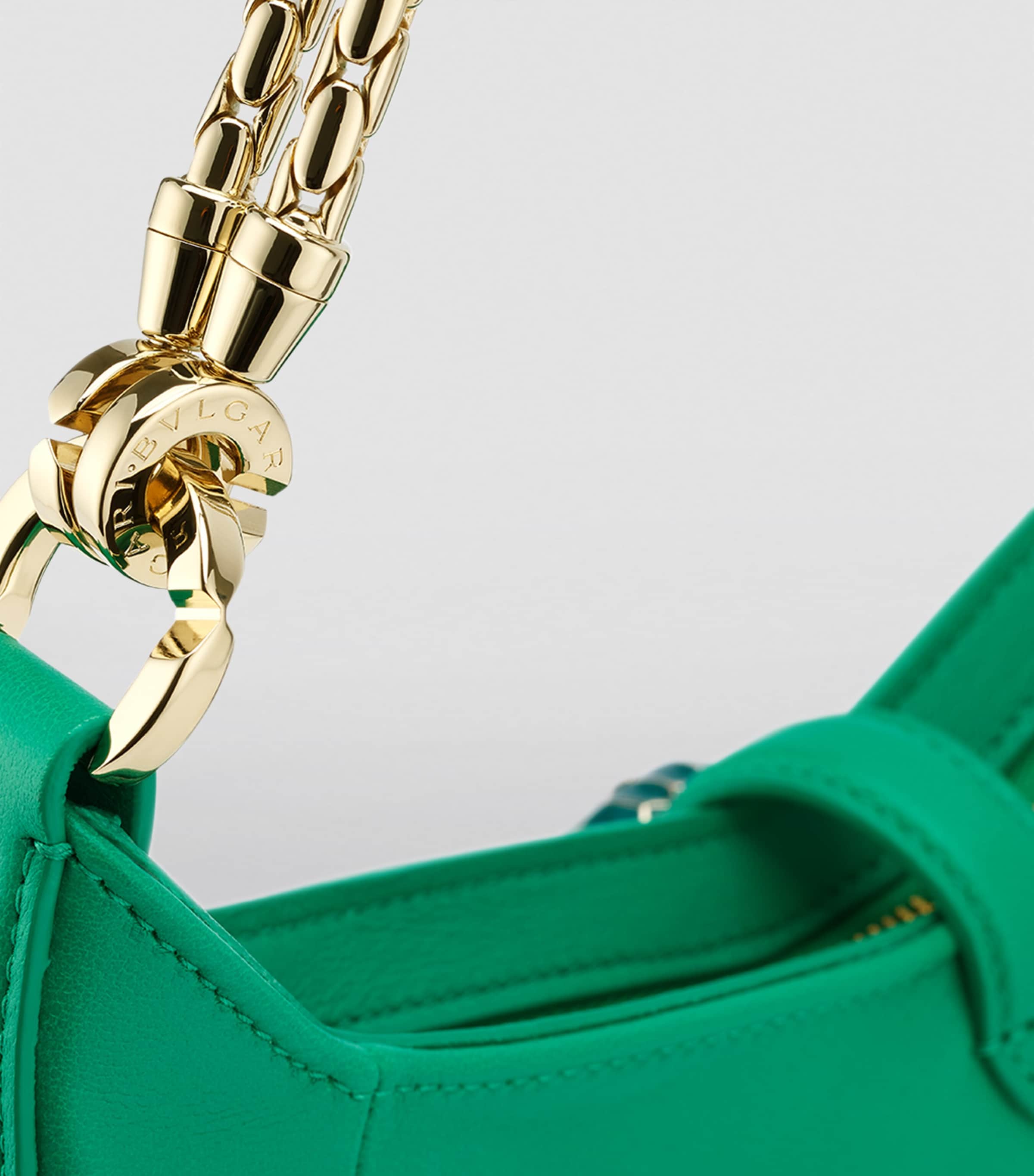 Leather Serpenti Baia Shoulder Bag GREEN LIGHT Image 7