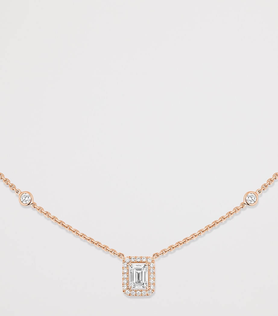 Messika Joy Pink Gold and Diamond Chain Necklace White Gold Image 2