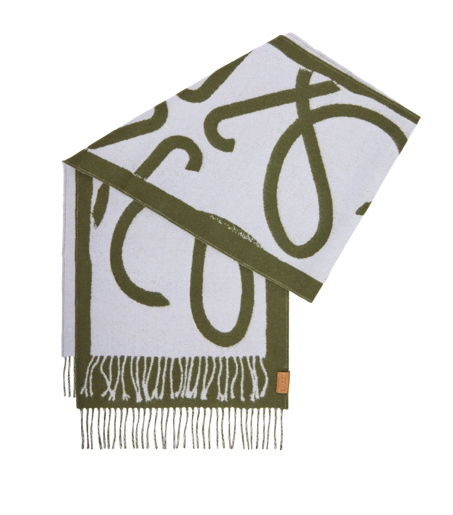 Wool-Cashmere Reversible Scarf LIGHT BLUE/GREEN Image 1