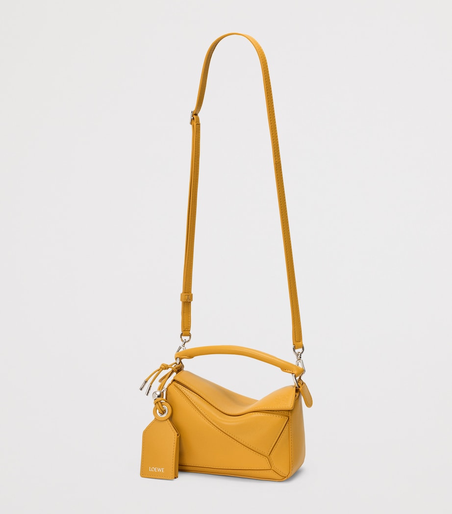 LOEWE x Paula's Ibiza Mini Lambskin Puzzle Top-Handle Bag Mustard Image 6