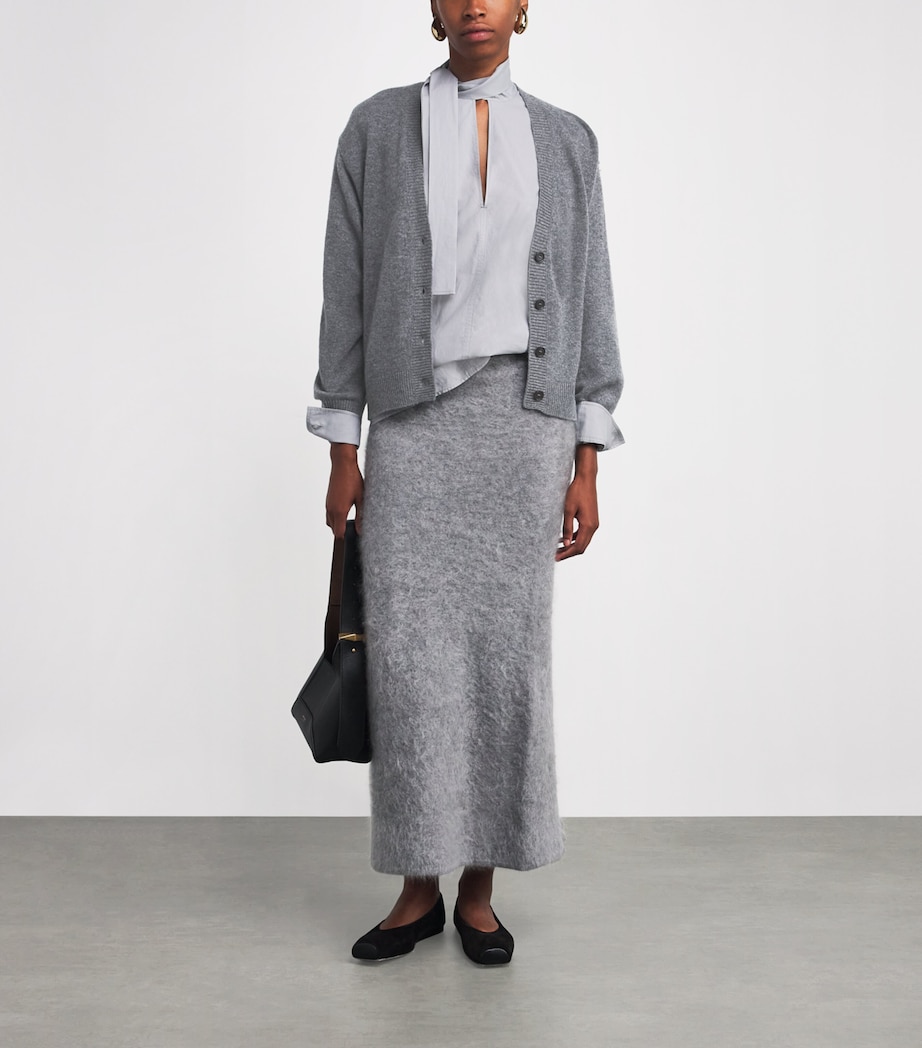 Organic Cashmere Lille Cardigan MIDGREY Image 2