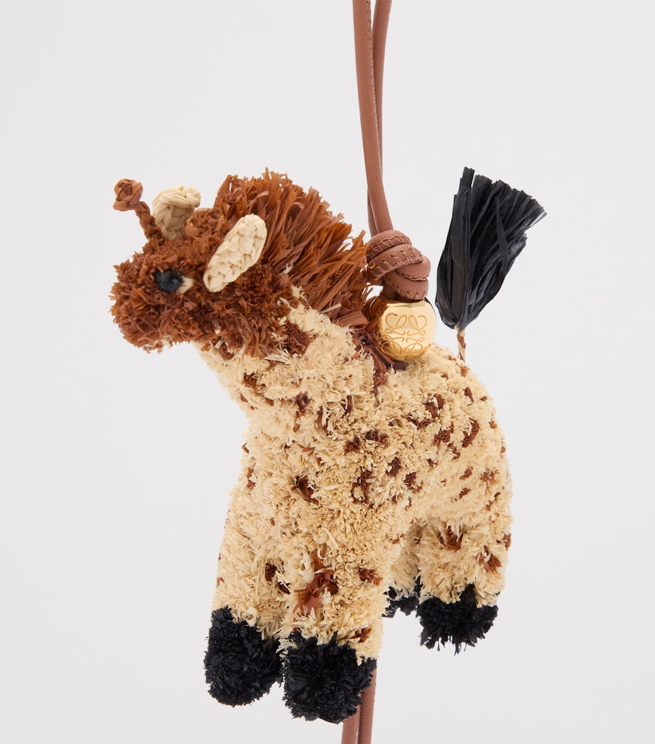 LOEWE x Paula's Ibiza Raffia Giraffe Charm Brown Image 2