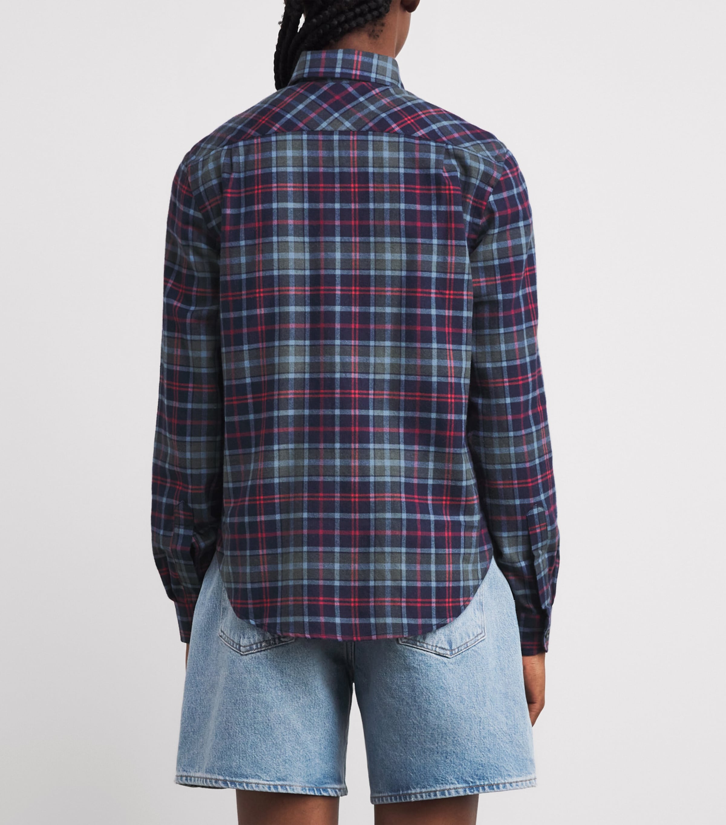 Cotton-Wool Classic Shirt BLUE/RED PLAID Image 4